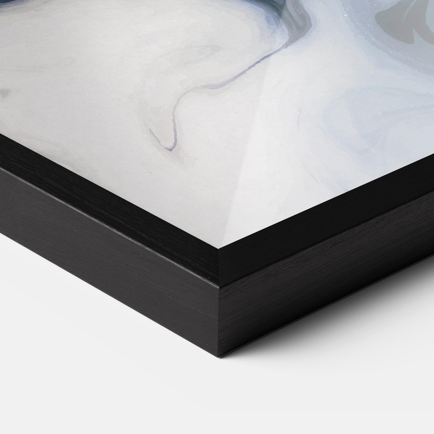 Рамкиран постер Dark Blue With White mockup 3