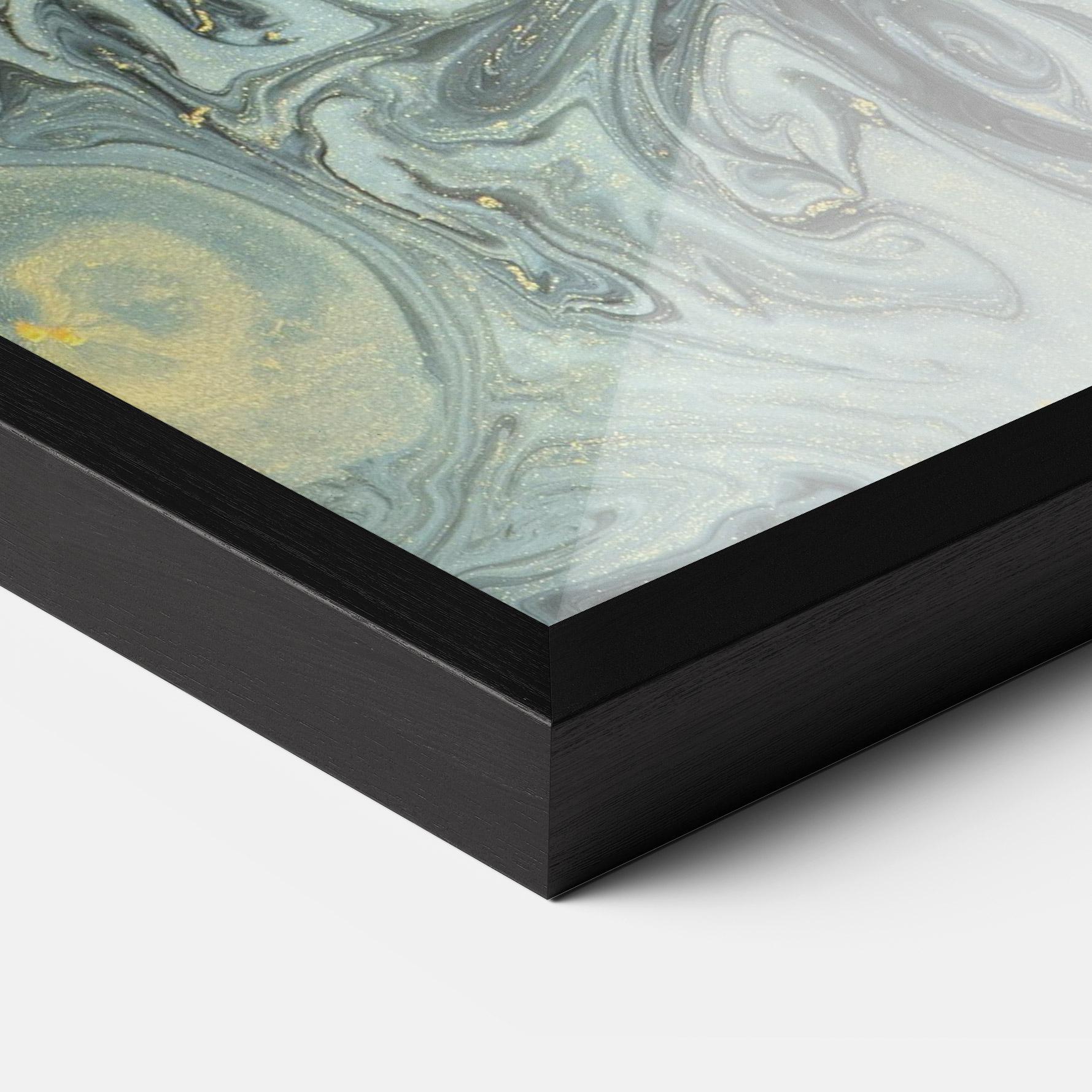 Рамкиран постер Dark Green Painting mockup 3