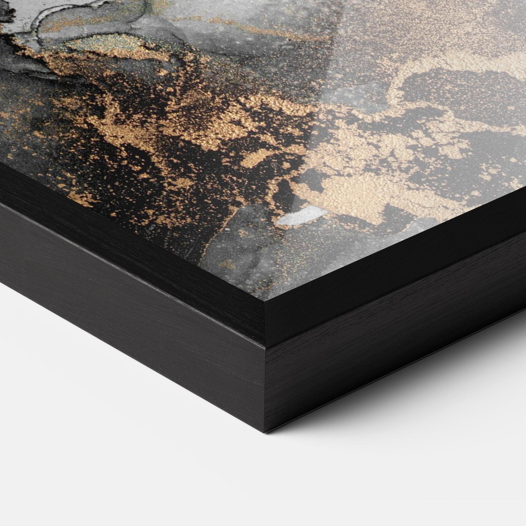 Рамкиран постер Grey Gold Marble mockup 3