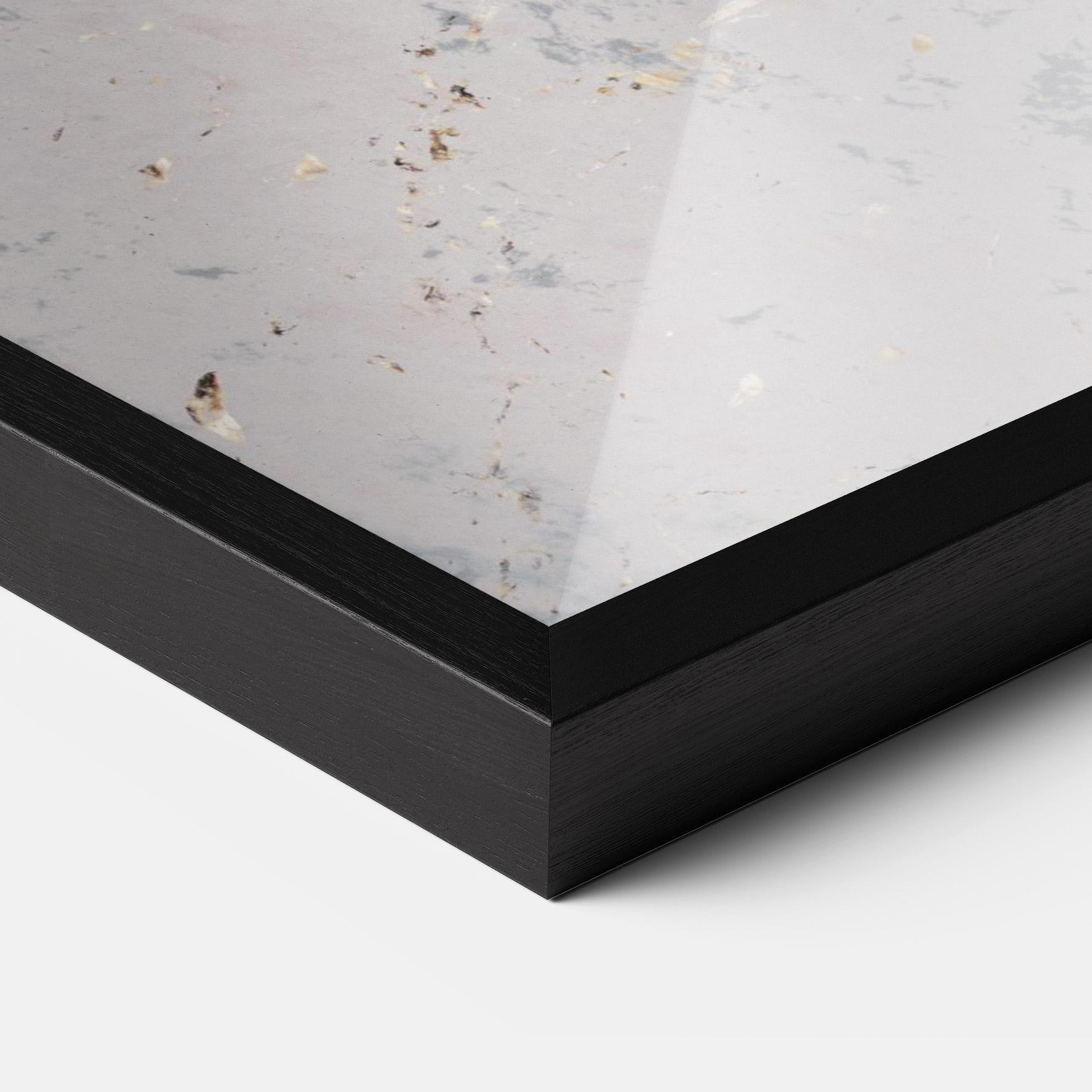 Рамкиран постер Light Blue Golden Lines mockup 3