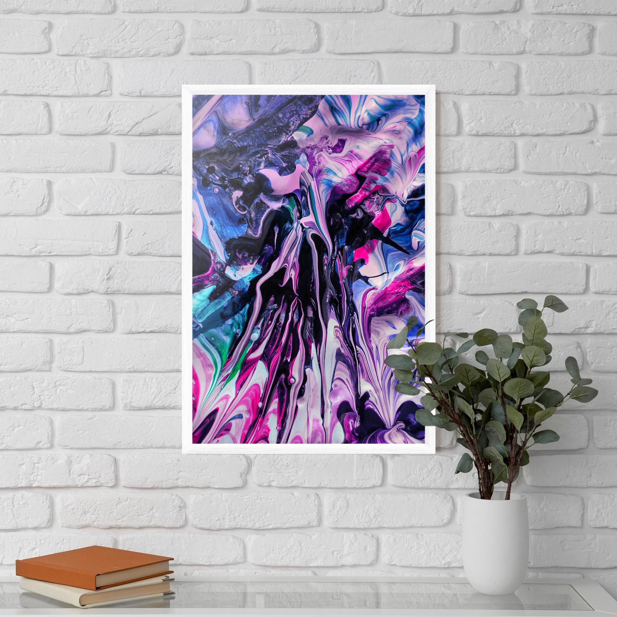 Рамкиран постер Abstract Rose Colours mockup 5