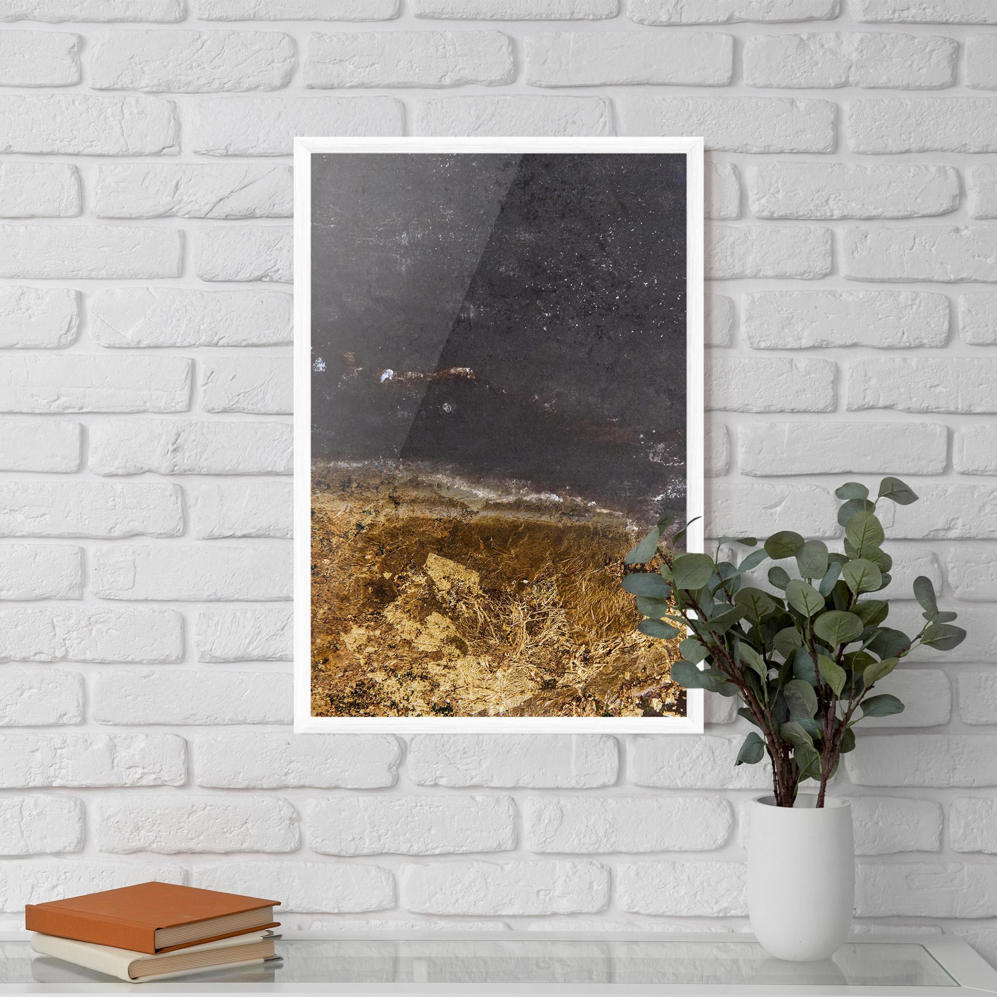 Рамкиран постер Gold Dark Grey mockup 5