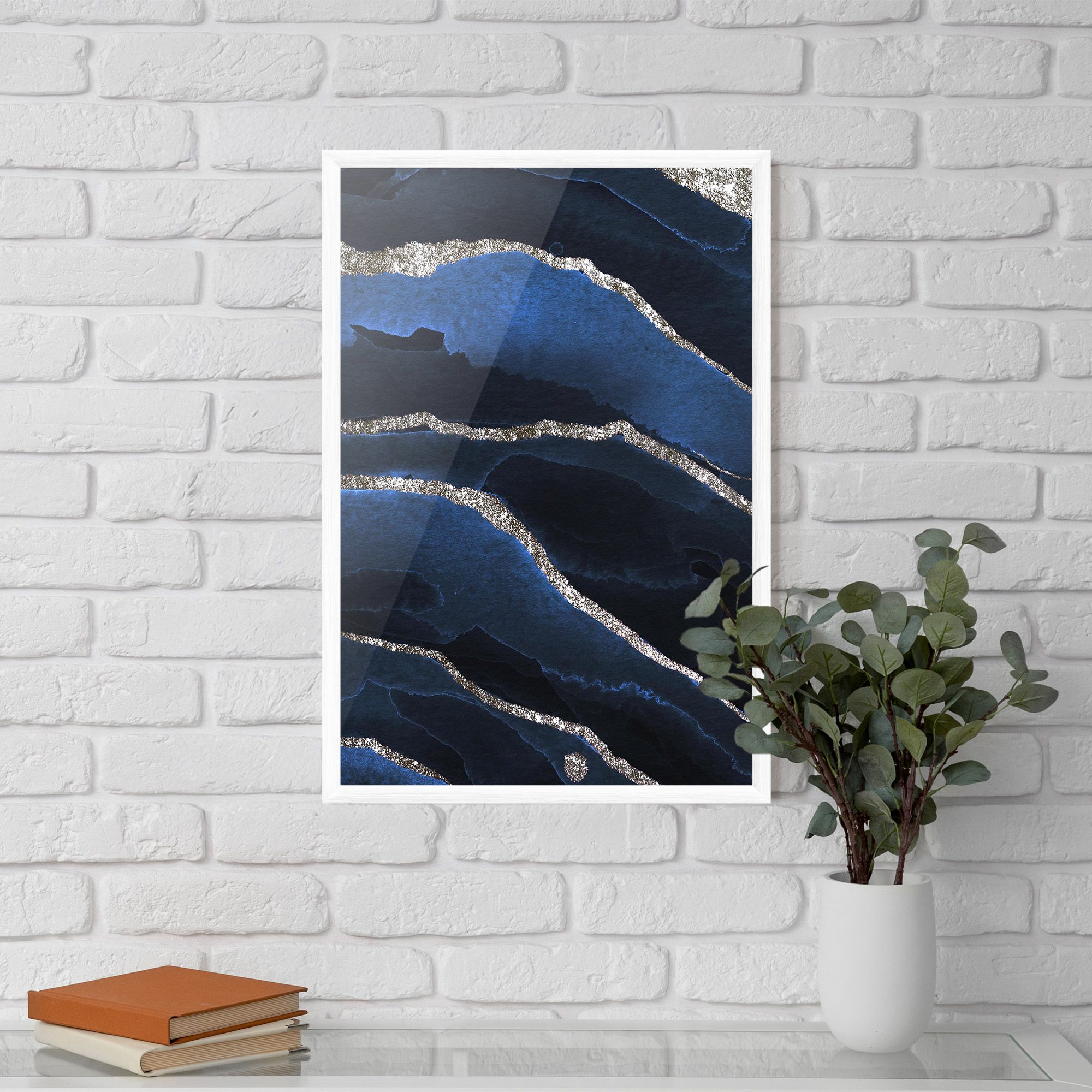 Golden Lines With Blue mockup 5