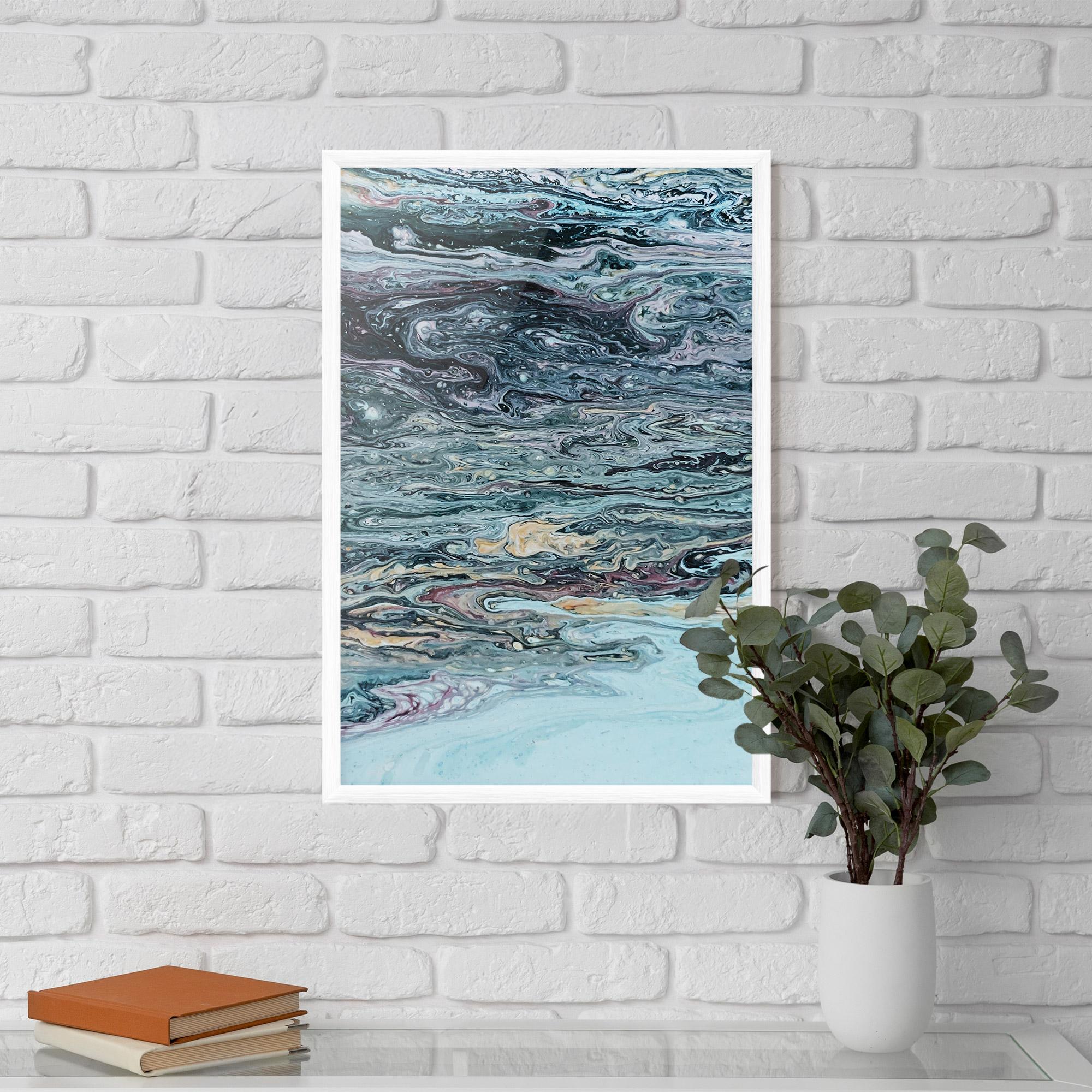 Рамкиран постер Light Blue Abstract mockup 5