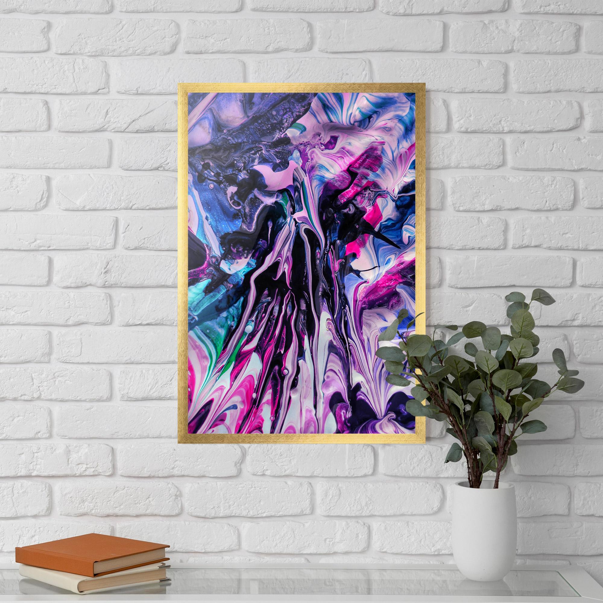 Рамкиран постер Abstract Rose Colours mockup 5