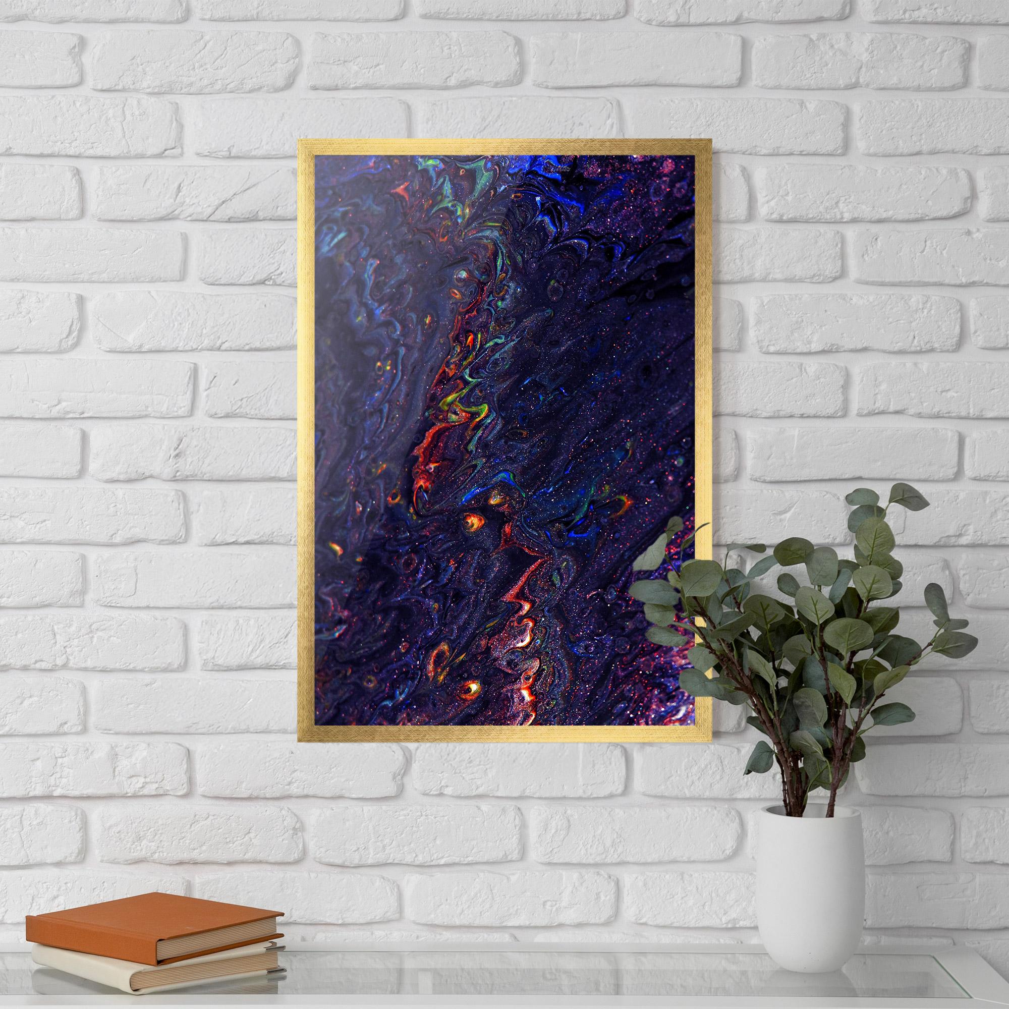 Рамкиран постер Dark Purple Texture mockup 5