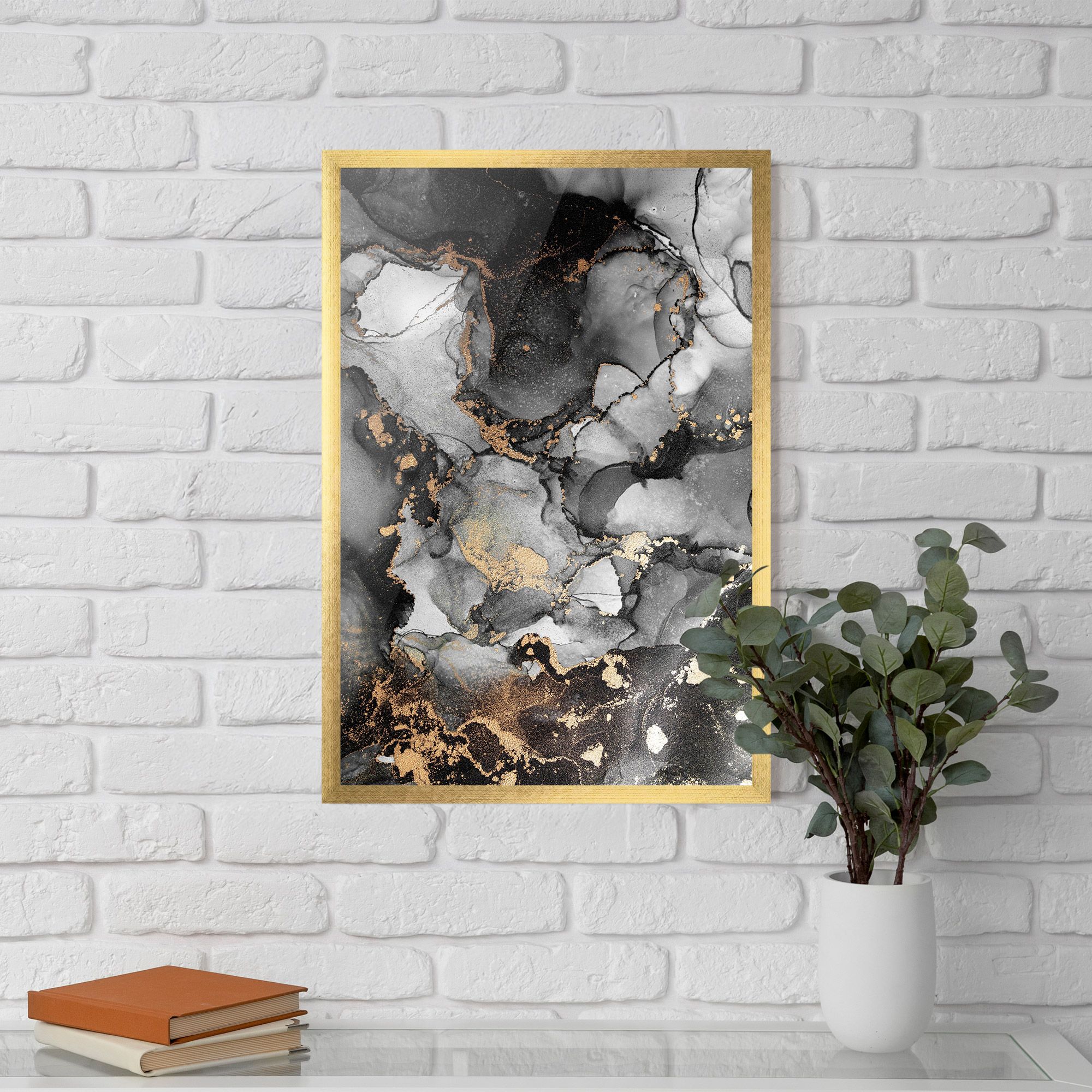 Grey Gold Marble mockup 5