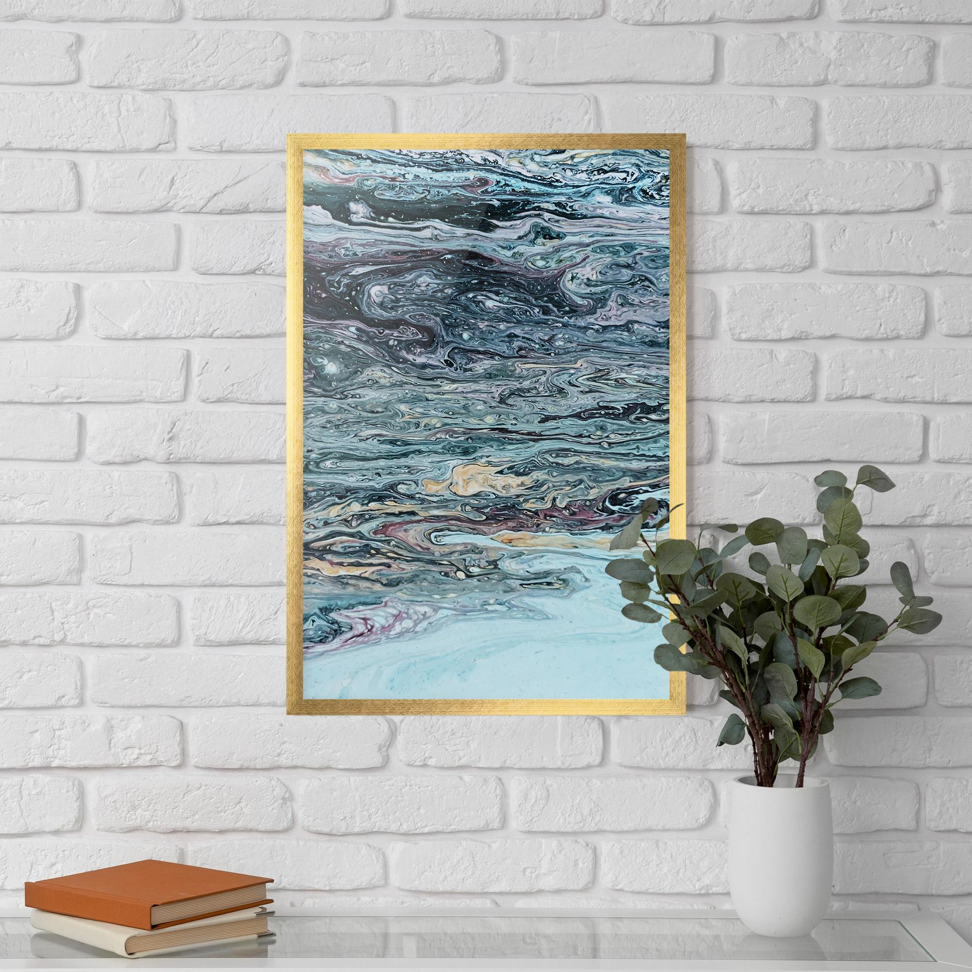 Рамкиран постер Light Blue Abstract mockup 5