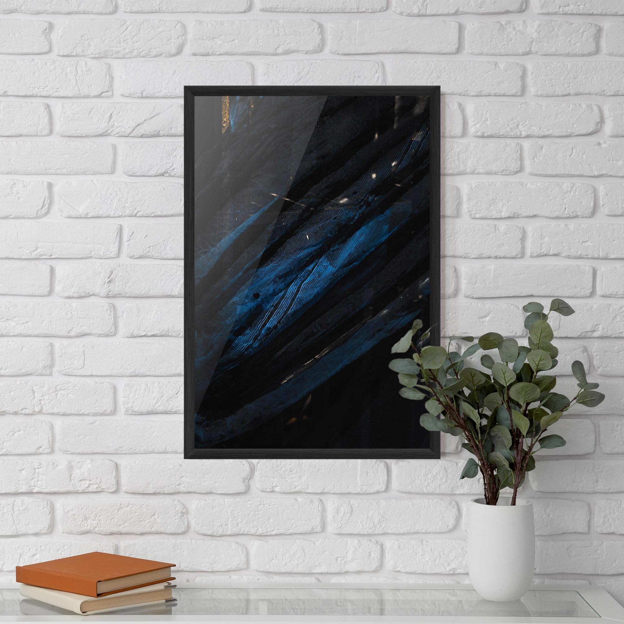 Рамкиран постер Blue Lines mockup 5