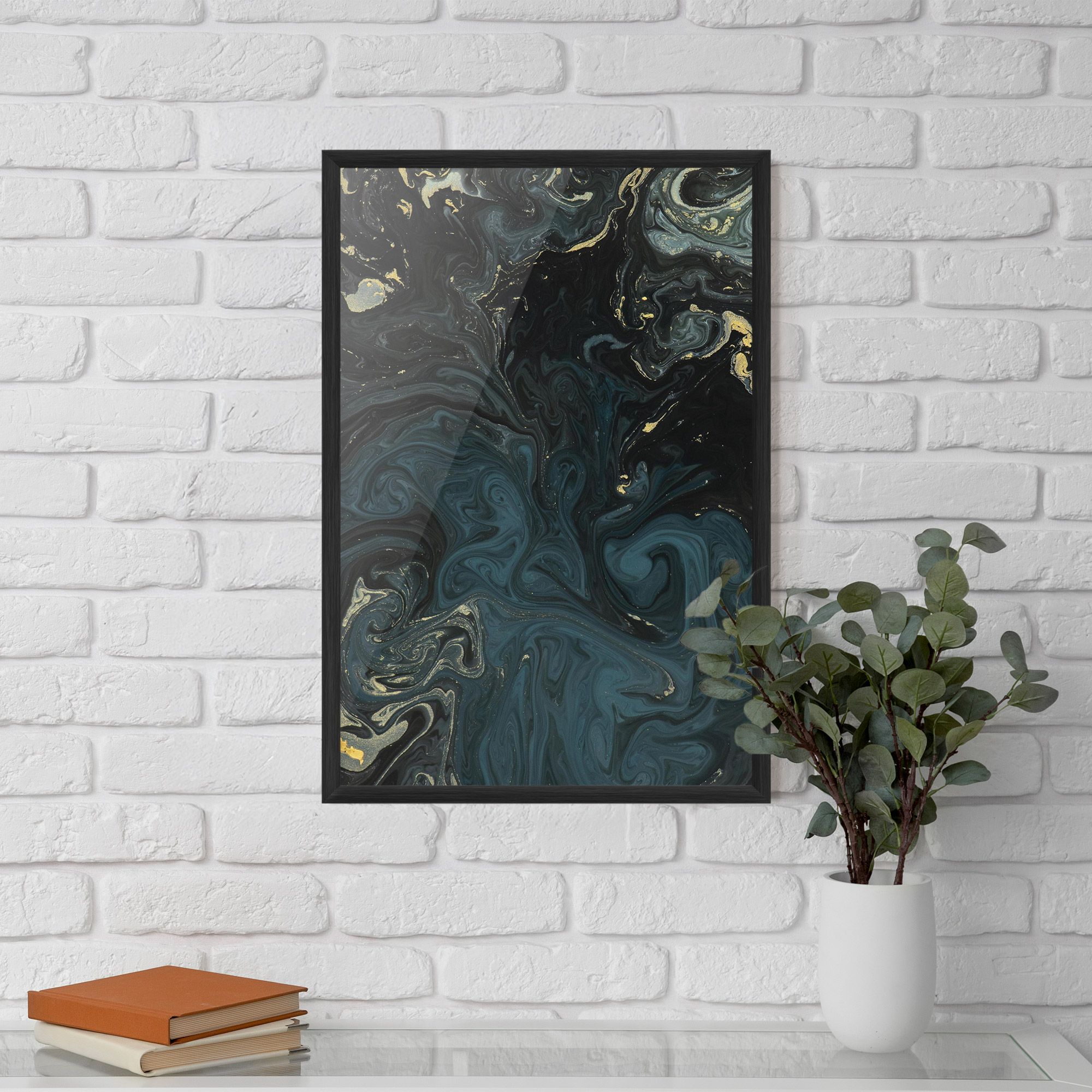 Dark Blue Marble mockup 5