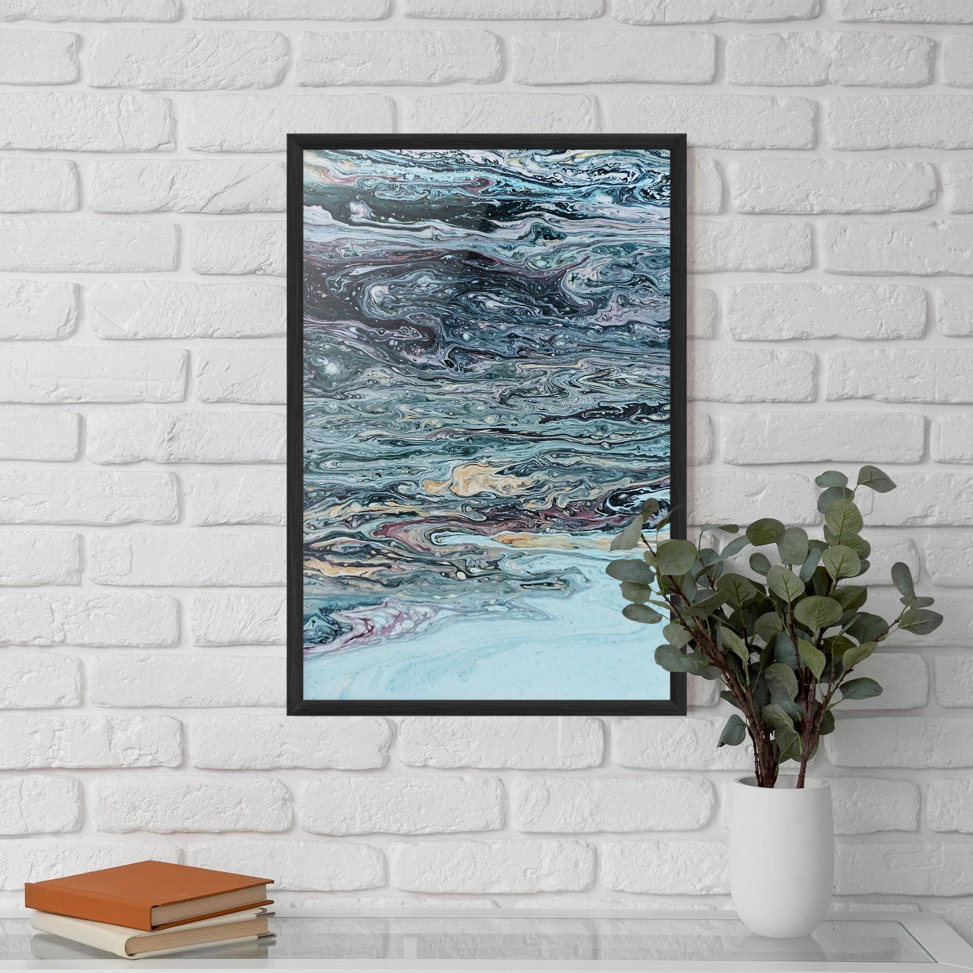 Рамкиран постер Light Blue Abstract mockup 5