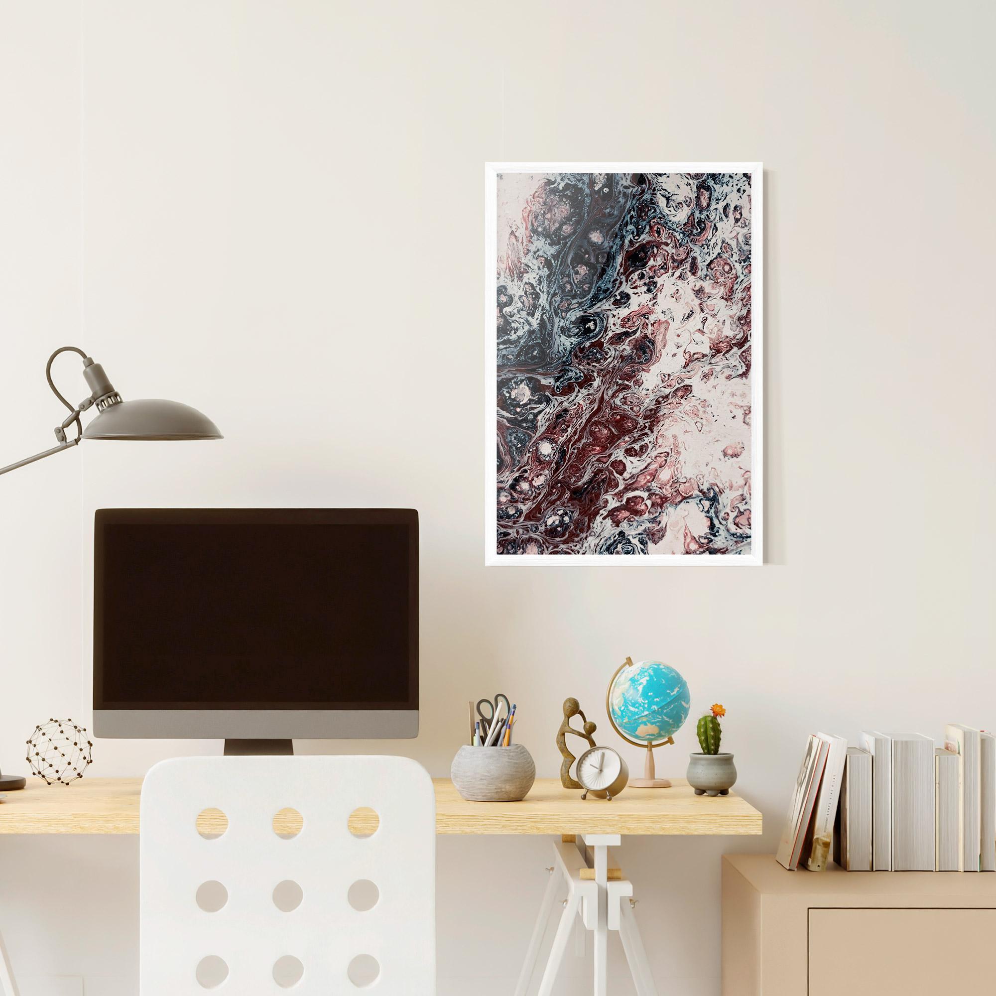 Рамкиран постер Abstract Dark Red mockup 6