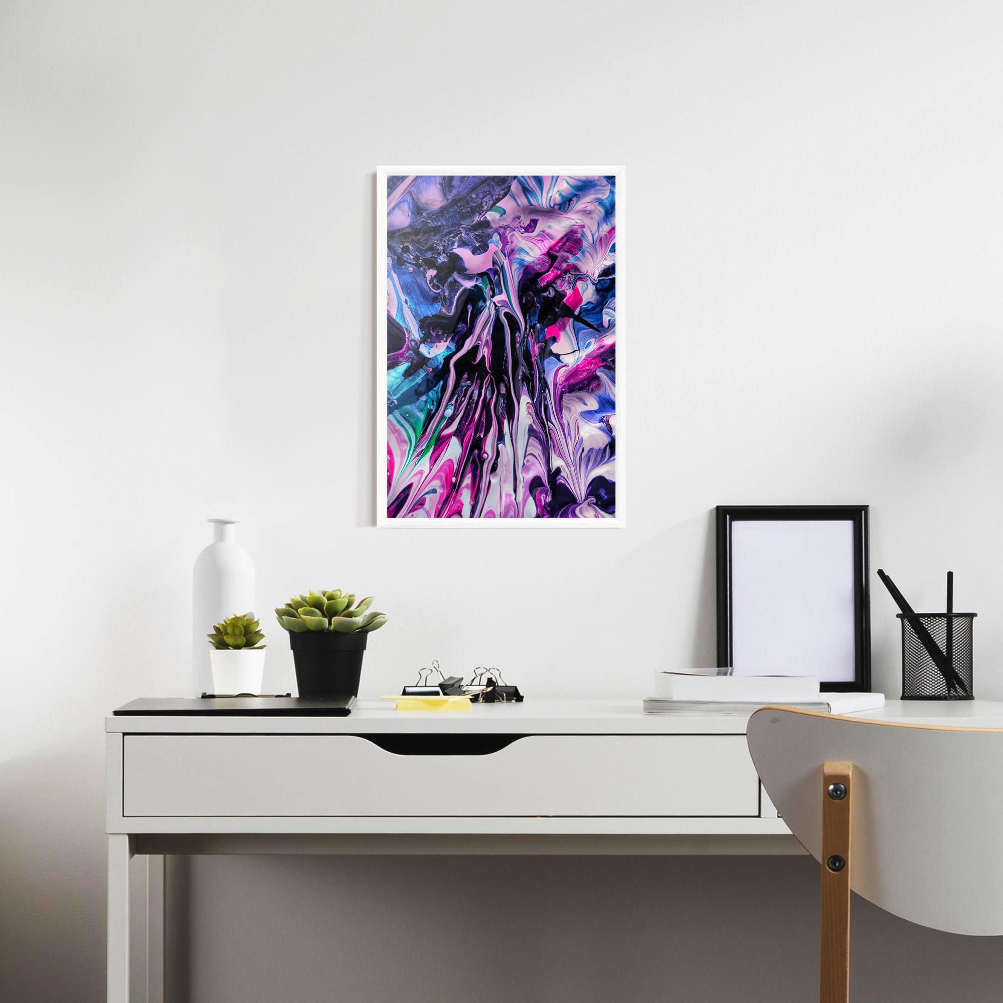 Рамкиран постер Abstract Rose Colours mockup 7