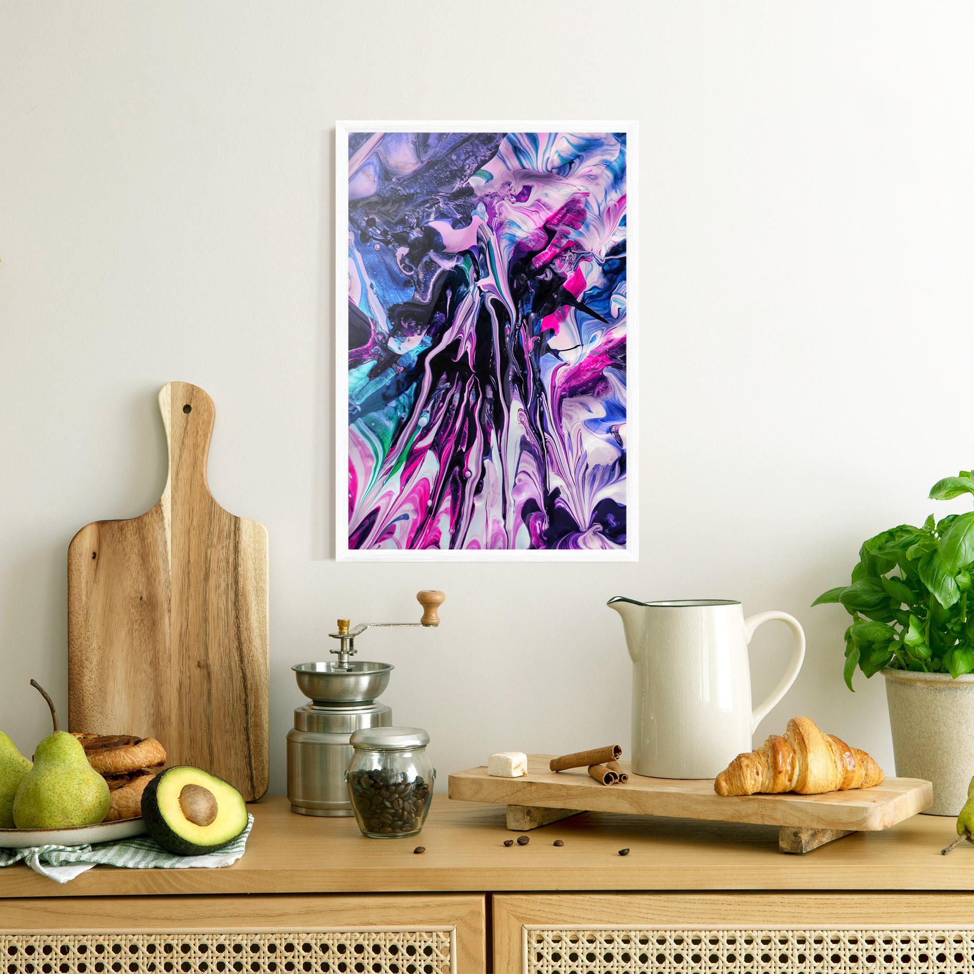 Рамкиран постер Abstract Rose Colours mockup 8