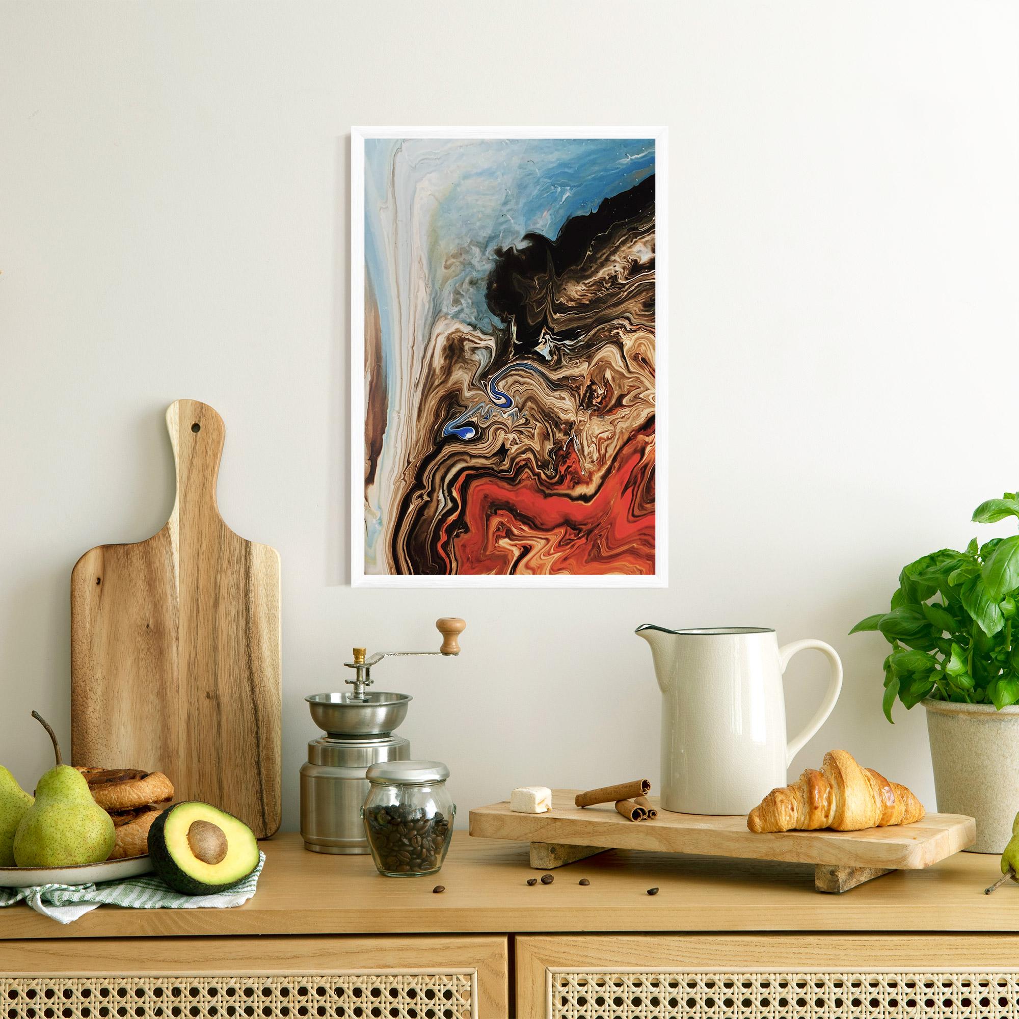 Рамкиран постер Abstract Waterfall mockup 8