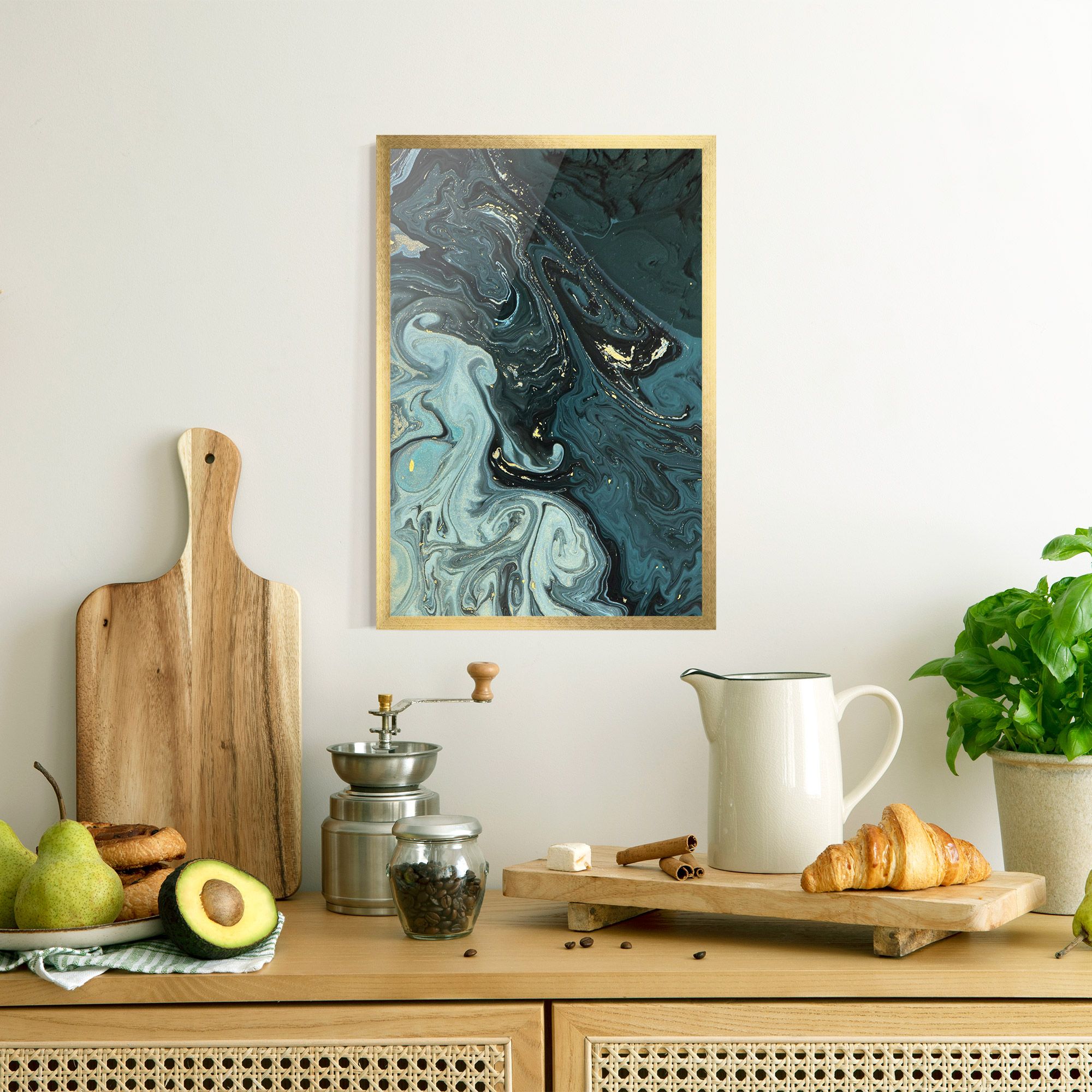 Dark Blue Golden Marble mockup 8