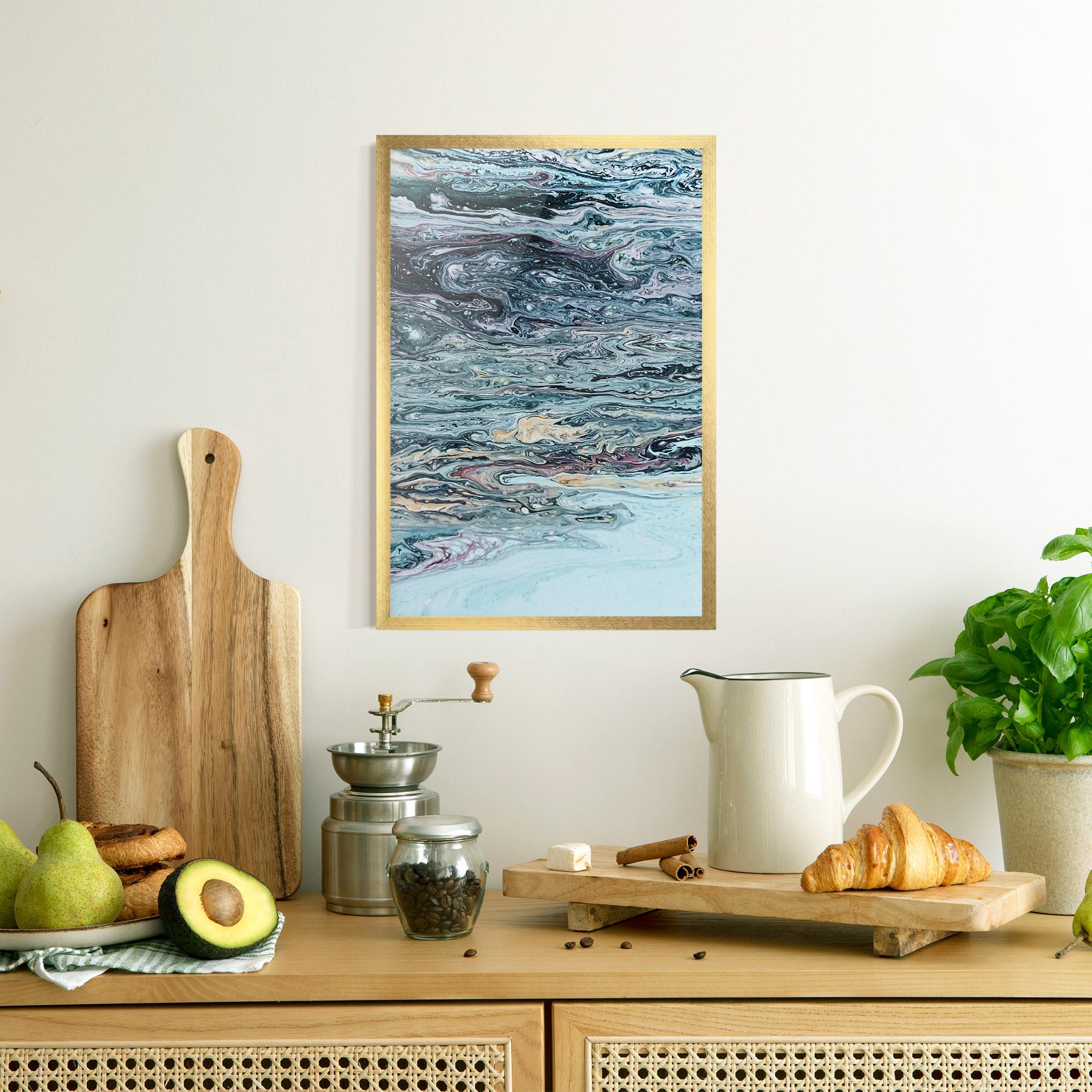 Рамкиран постер Light Blue Abstract mockup 8