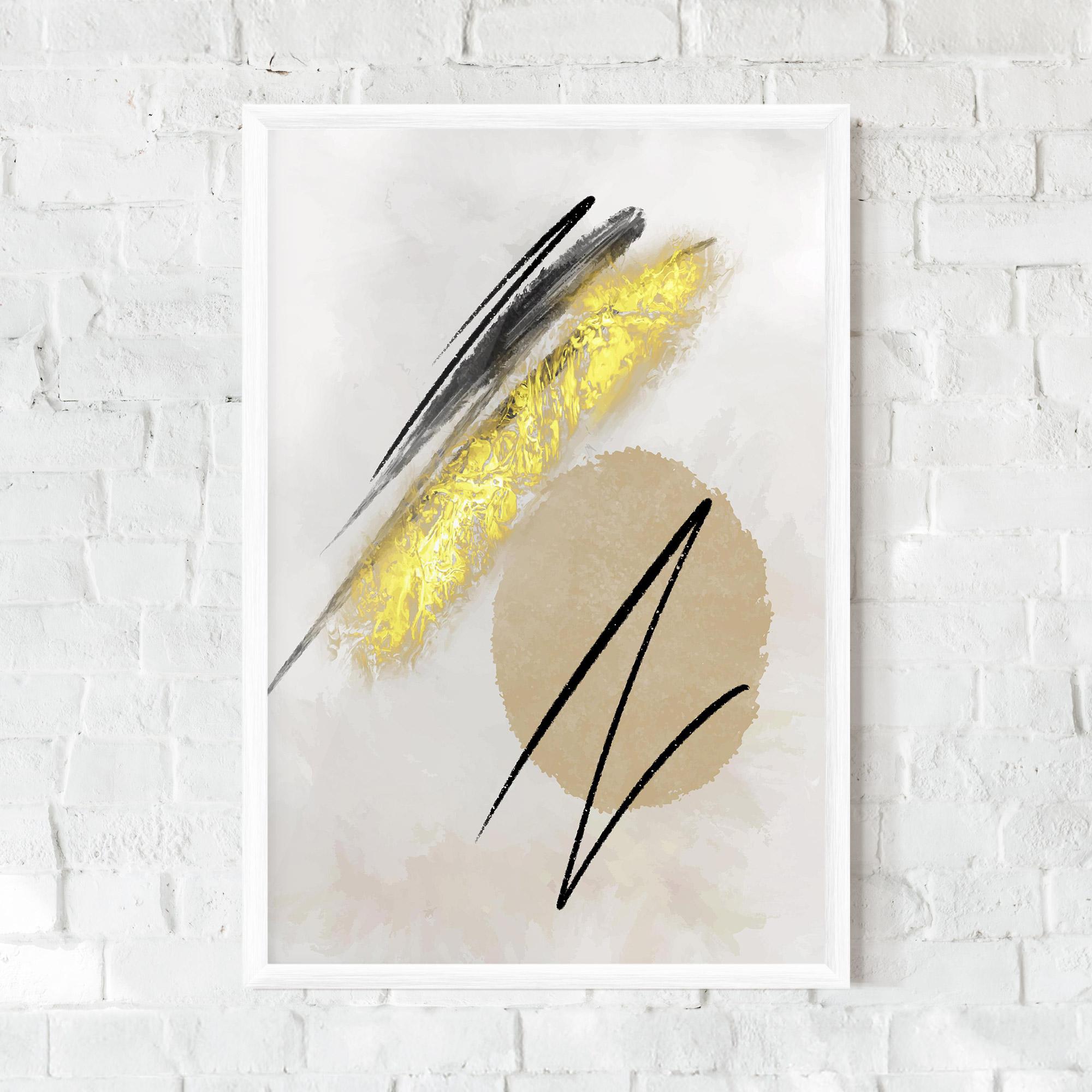 Рамкиран постер Gold Brush mockup 0