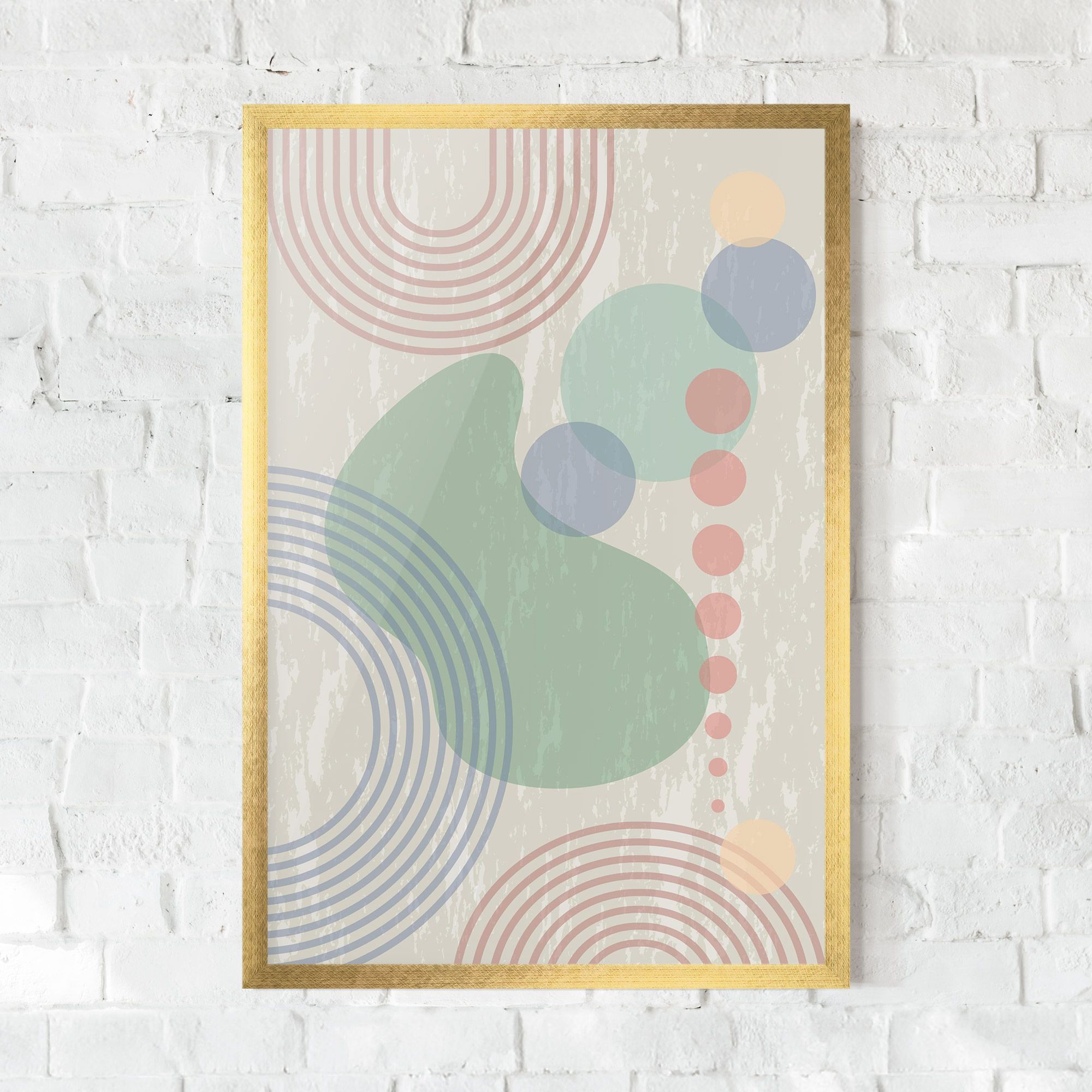 Green Pink Shapes mockup 0