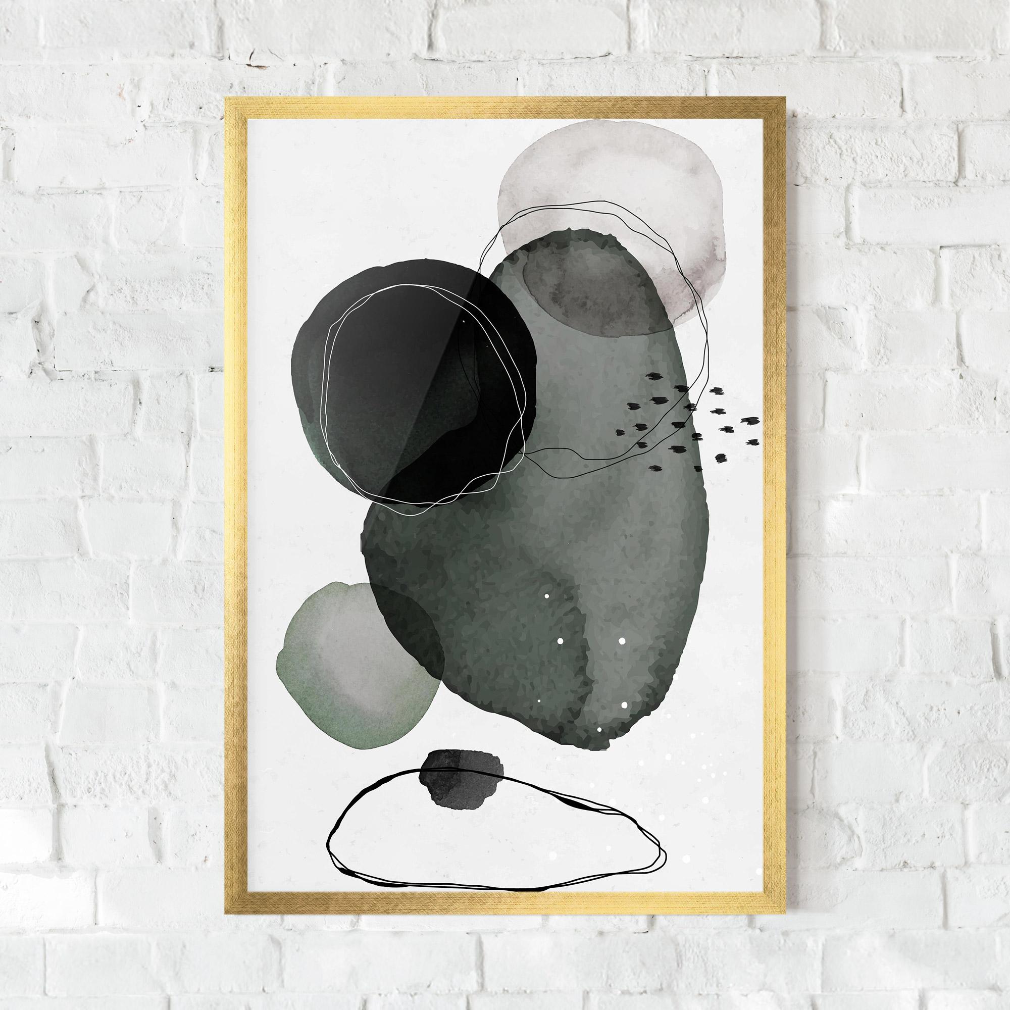 Рамкиран постер Green Watercolor mockup 0