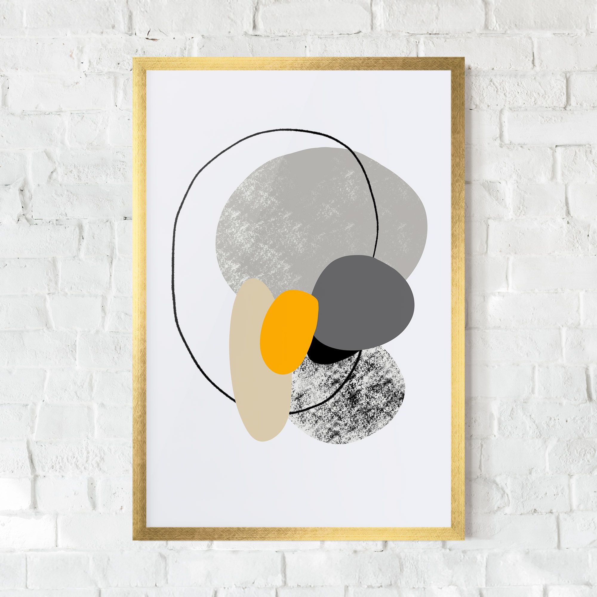 Grey Orange Shape mockup 0