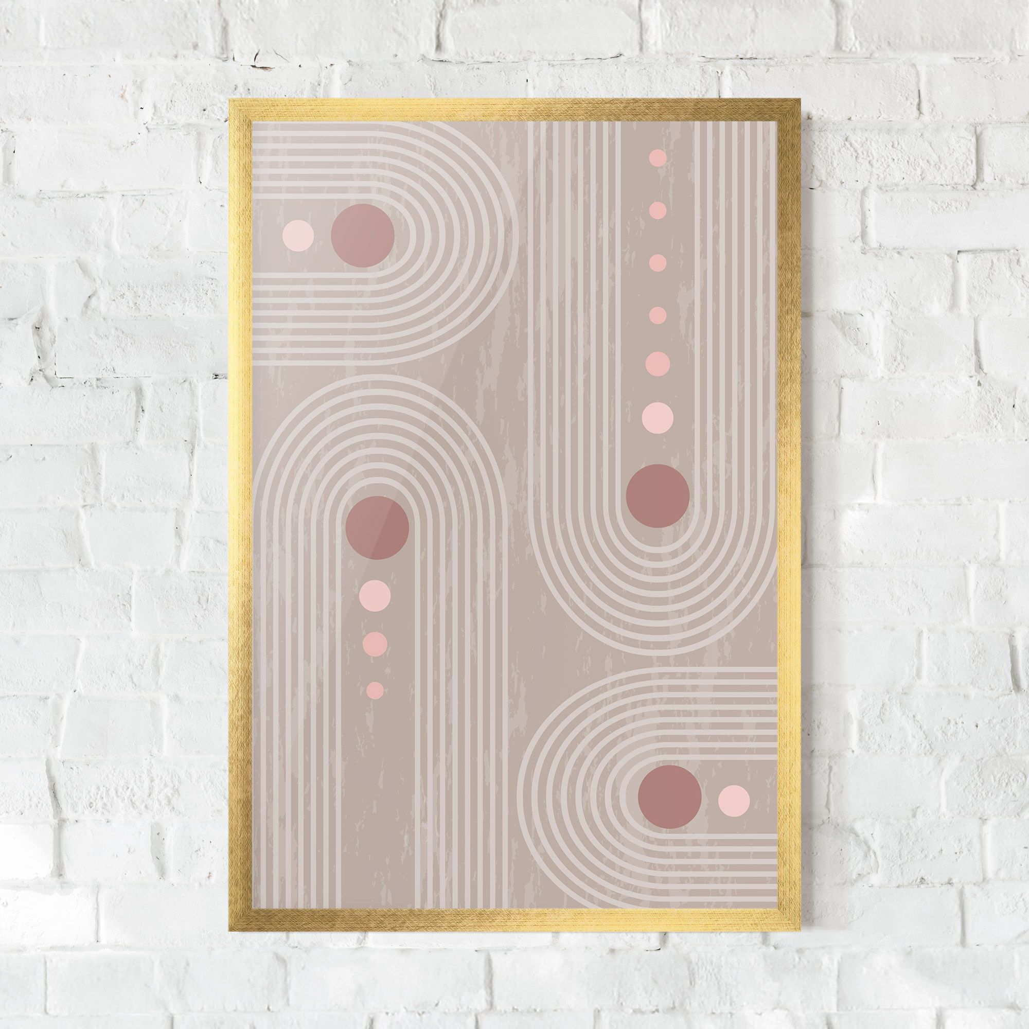 Pink Circle On Cream mockup 0