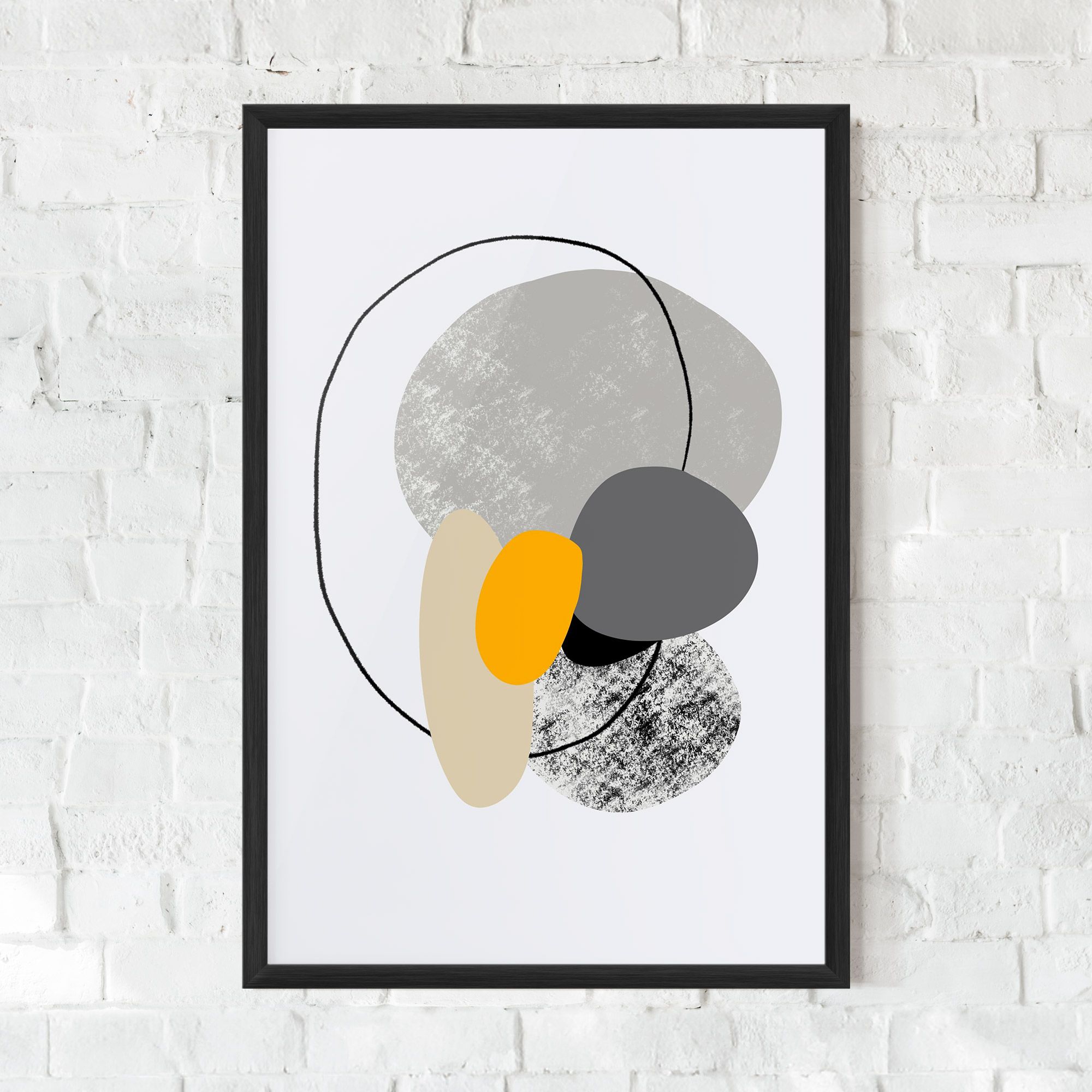 Grey Orange Shape mockup 0