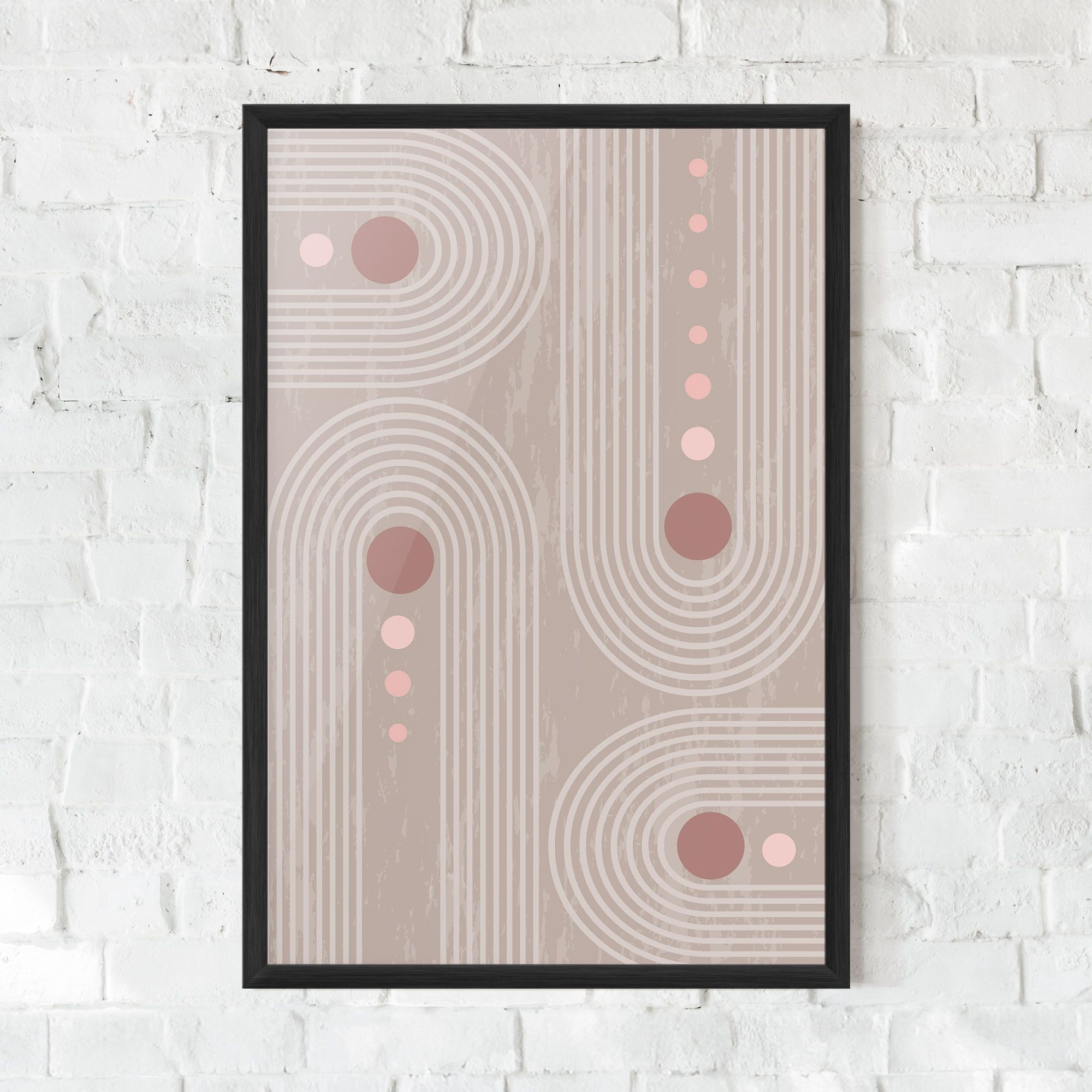 Pink Circle On Cream mockup 0