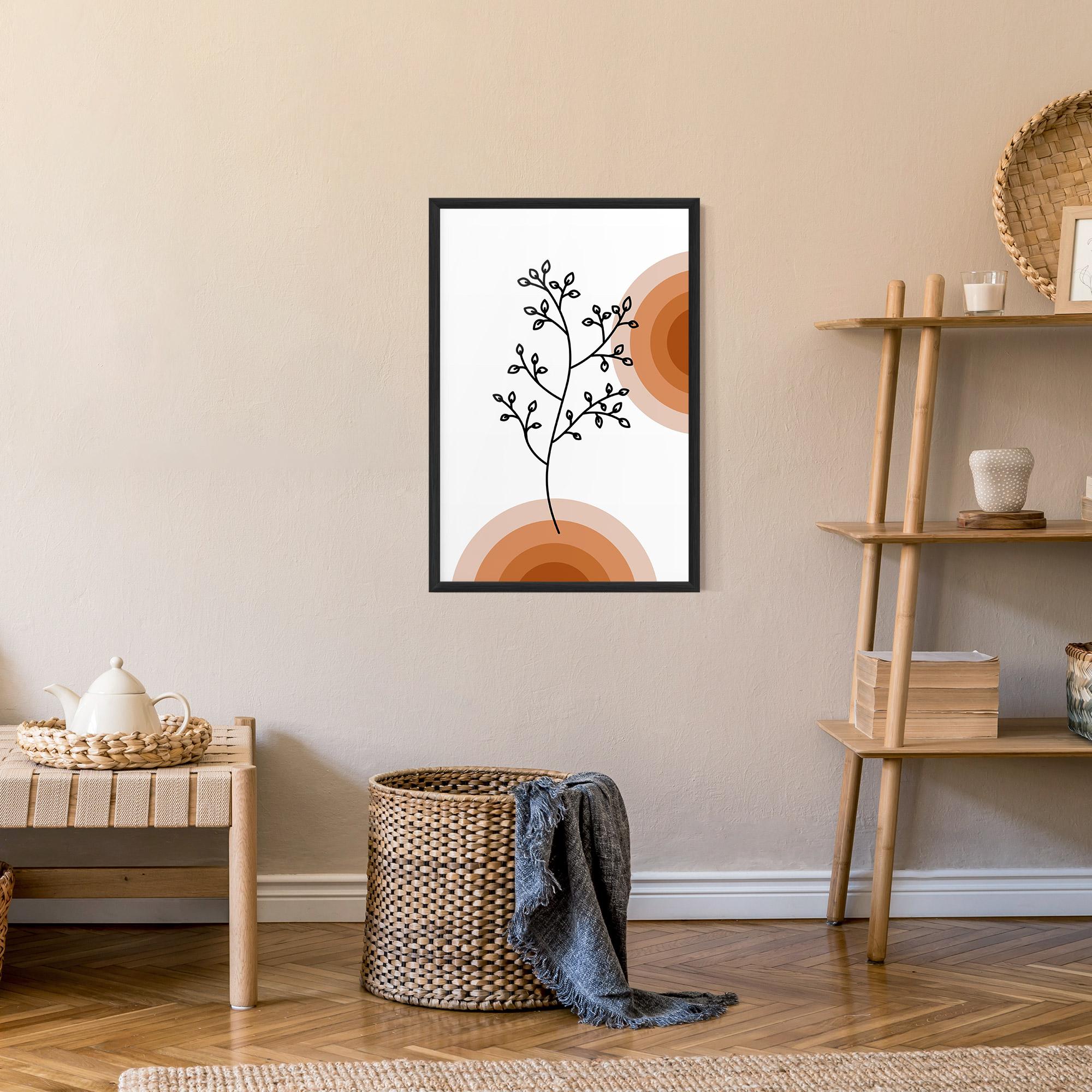 Рамкиран постер Plant Orange Circle mockup 9
