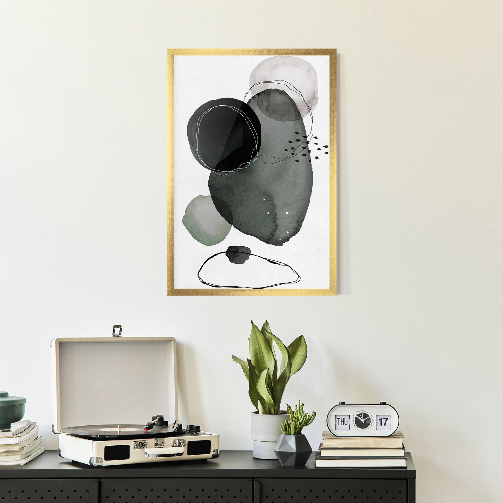 Рамкиран постер Green Watercolor mockup 2