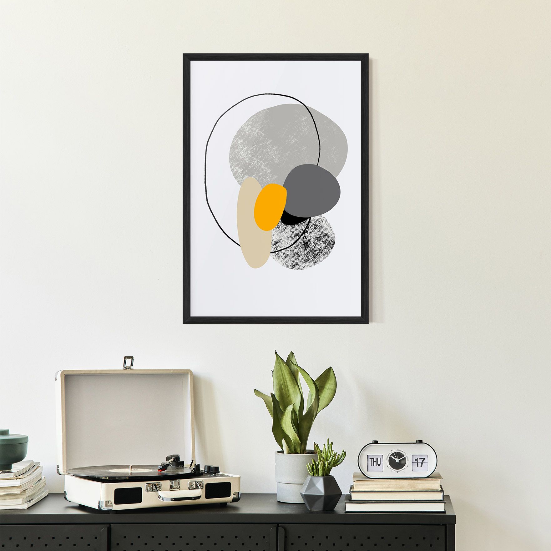 Grey Orange Shape mockup 2