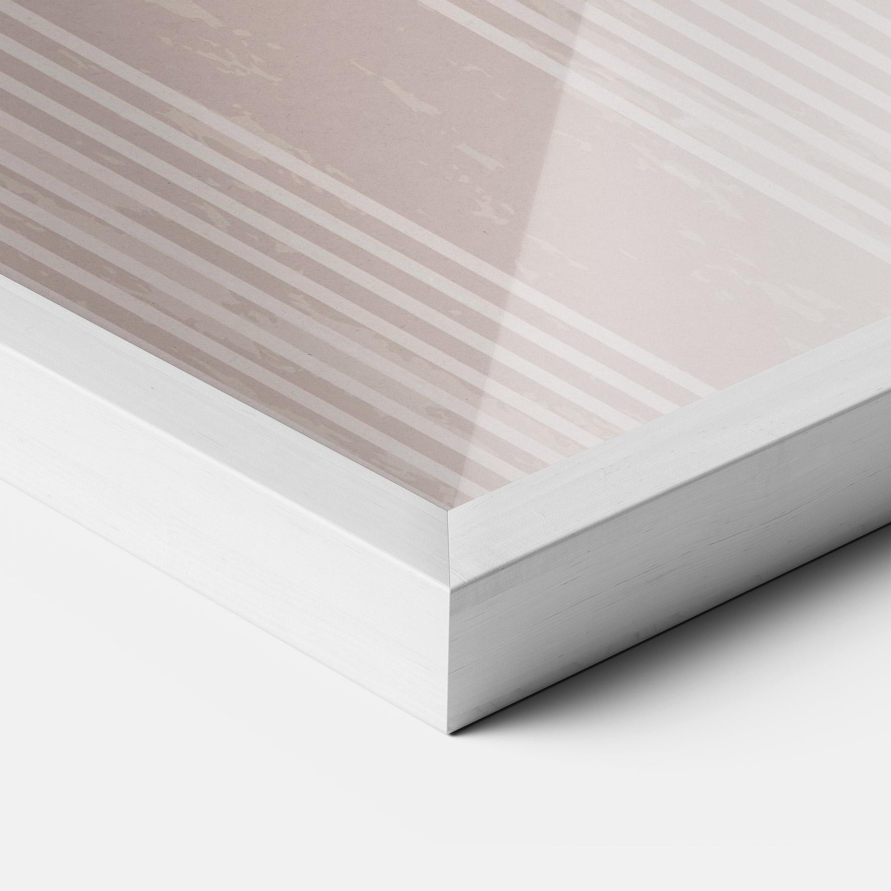 Рамкиран постер Pink Circle On Cream mockup 3