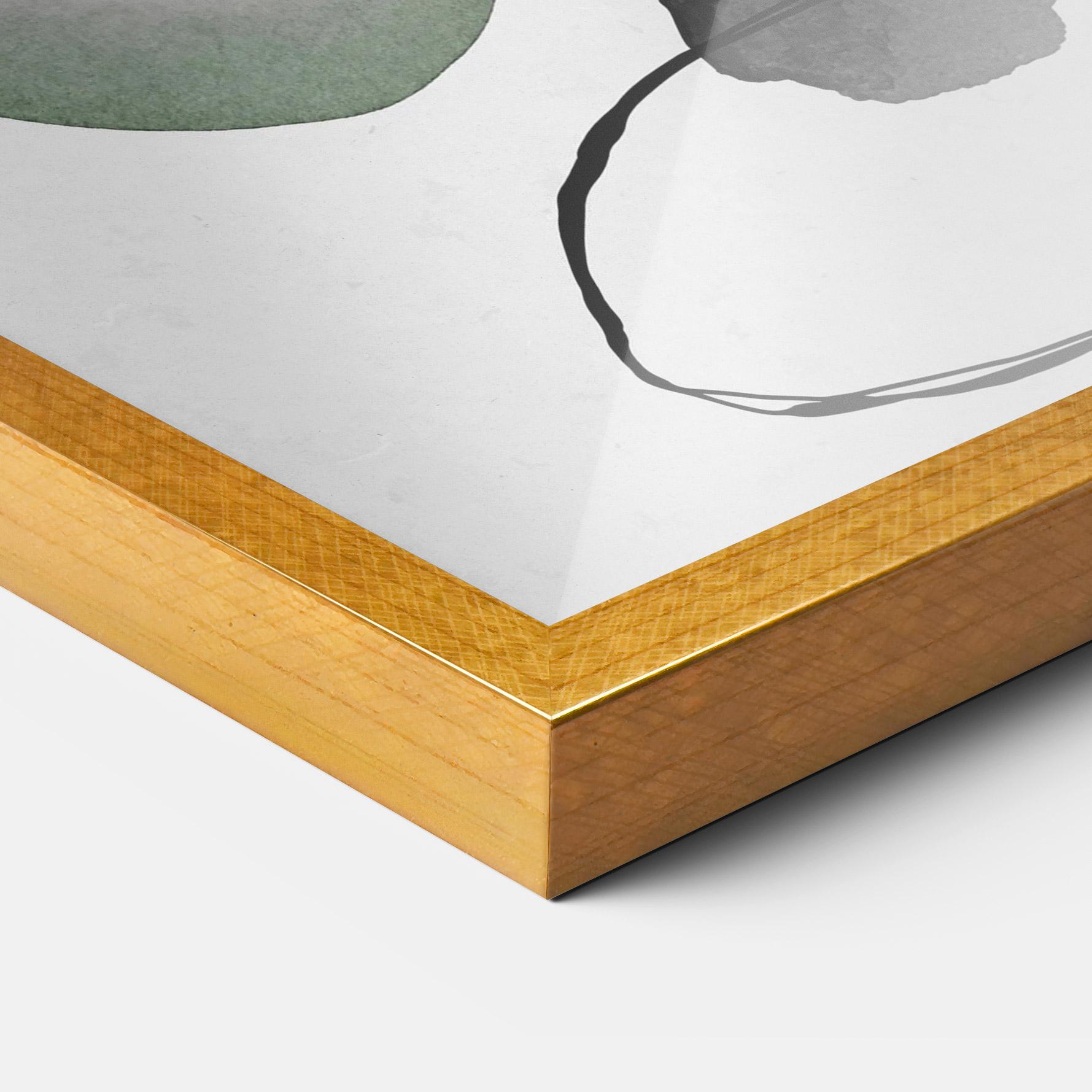 Рамкиран постер Green Watercolor mockup 3