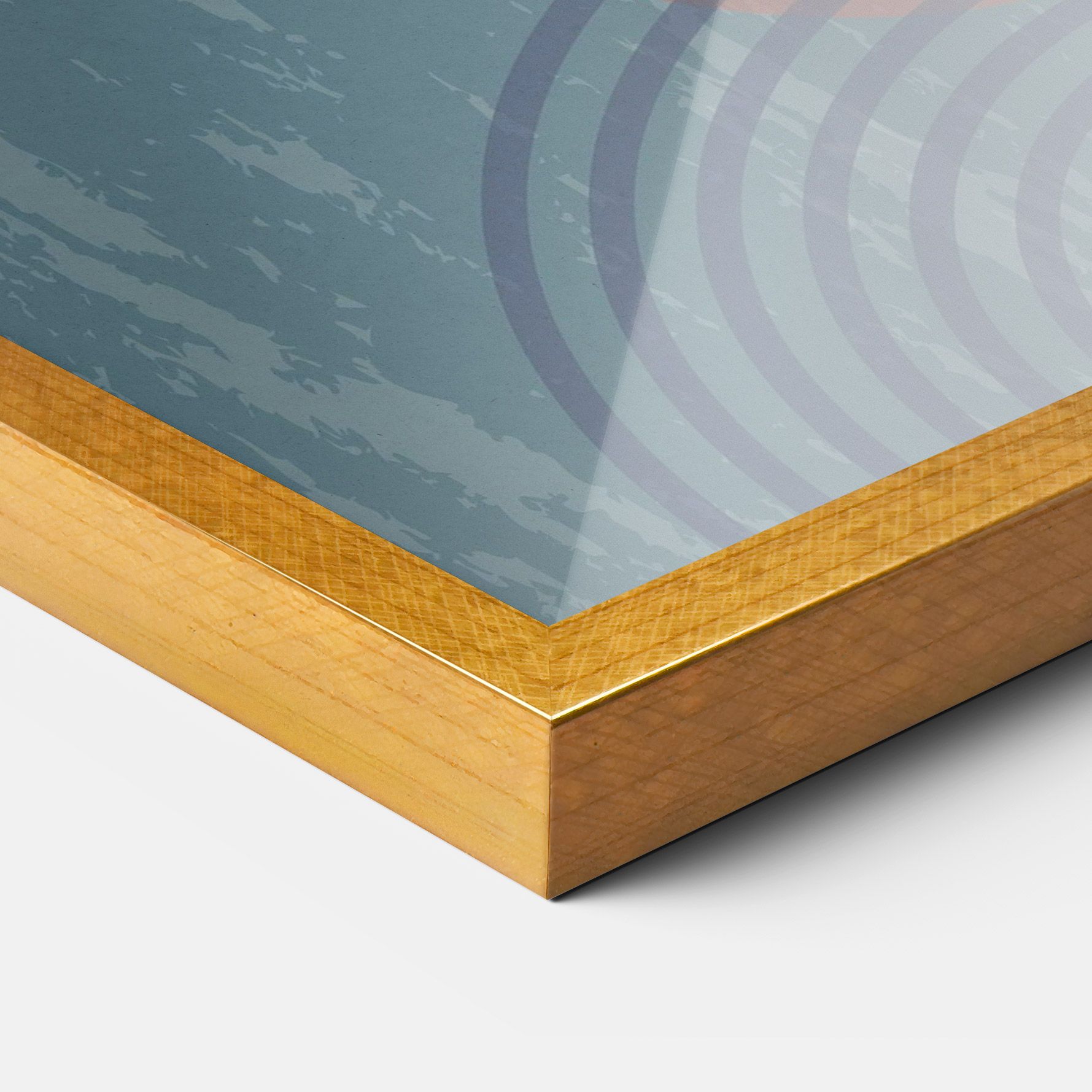 Pink Circle On Blue mockup 3