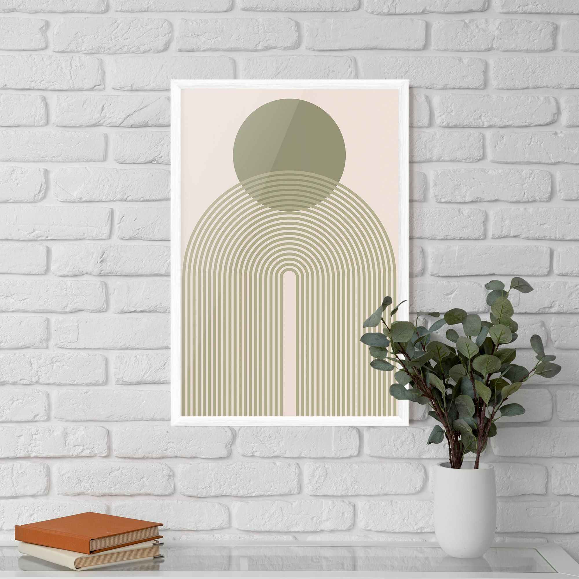 Green Circle Lines mockup 5