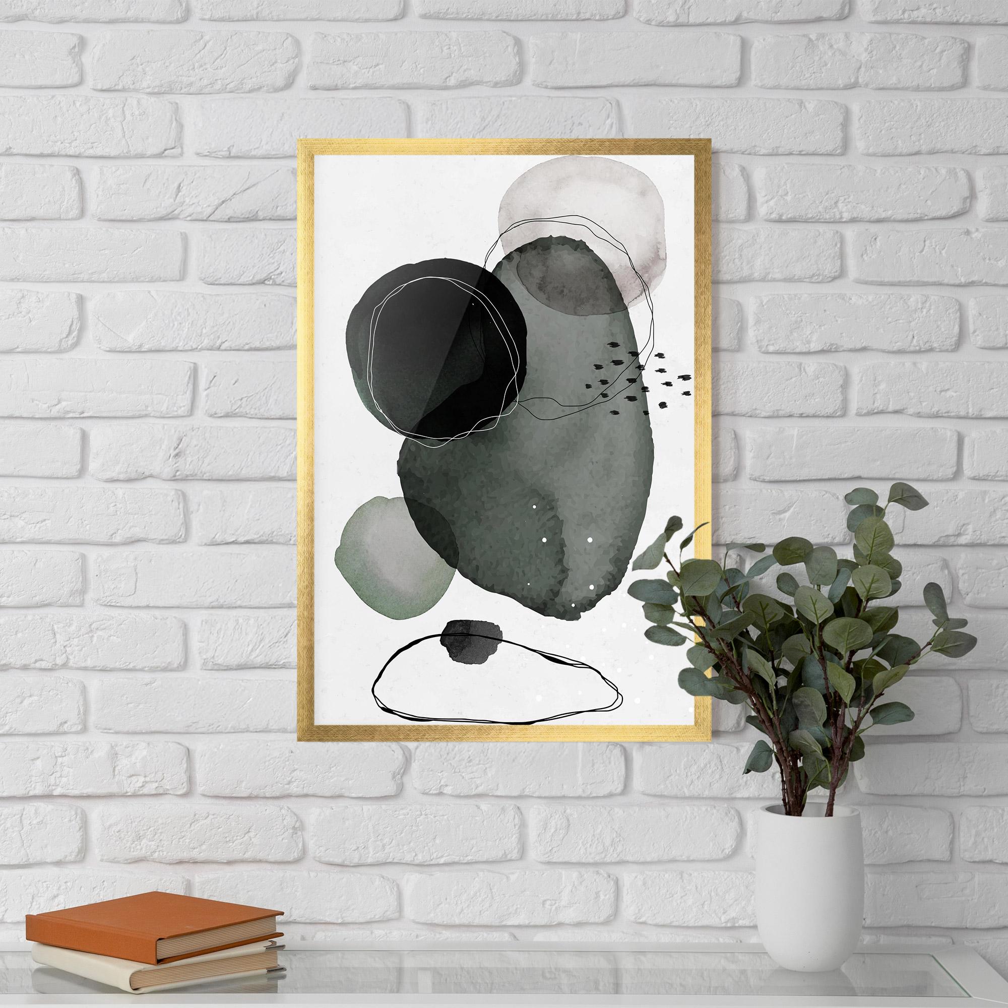 Рамкиран постер Green Watercolor mockup 5