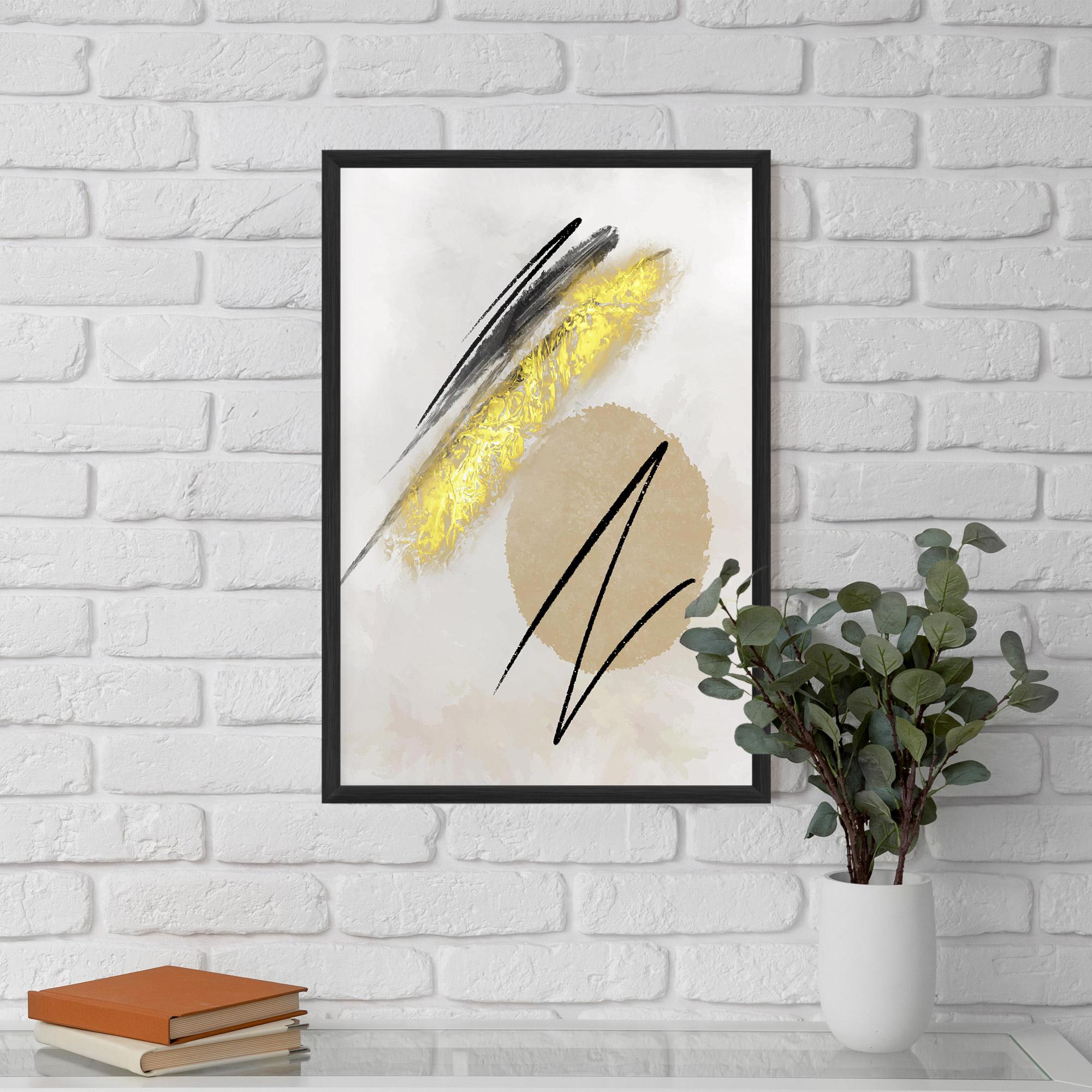 Рамкиран постер Gold Brush mockup 5