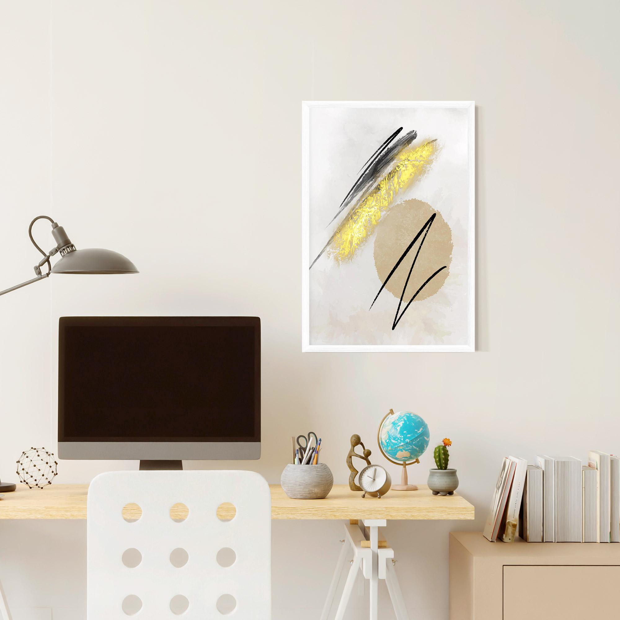 Рамкиран постер Gold Brush mockup 6