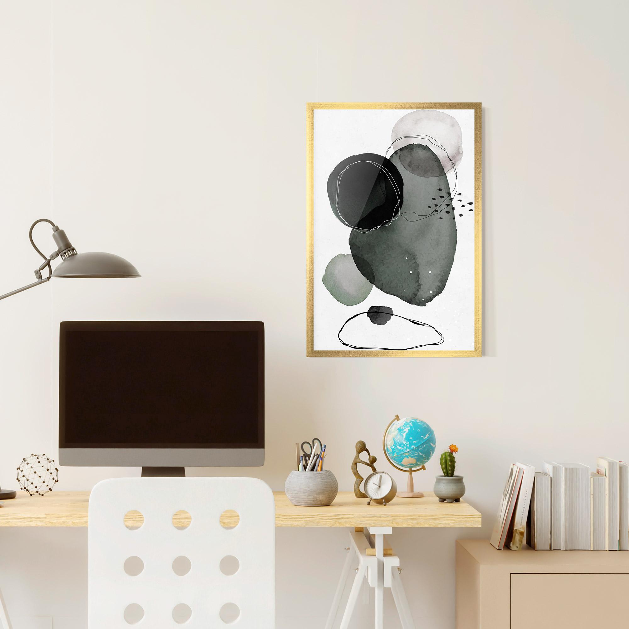 Рамкиран постер Green Watercolor mockup 6