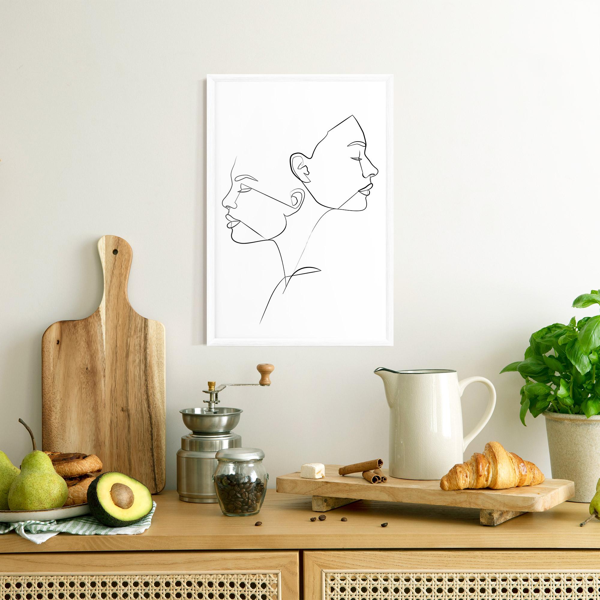 Рамкиран постер Female Black Line mockup 8