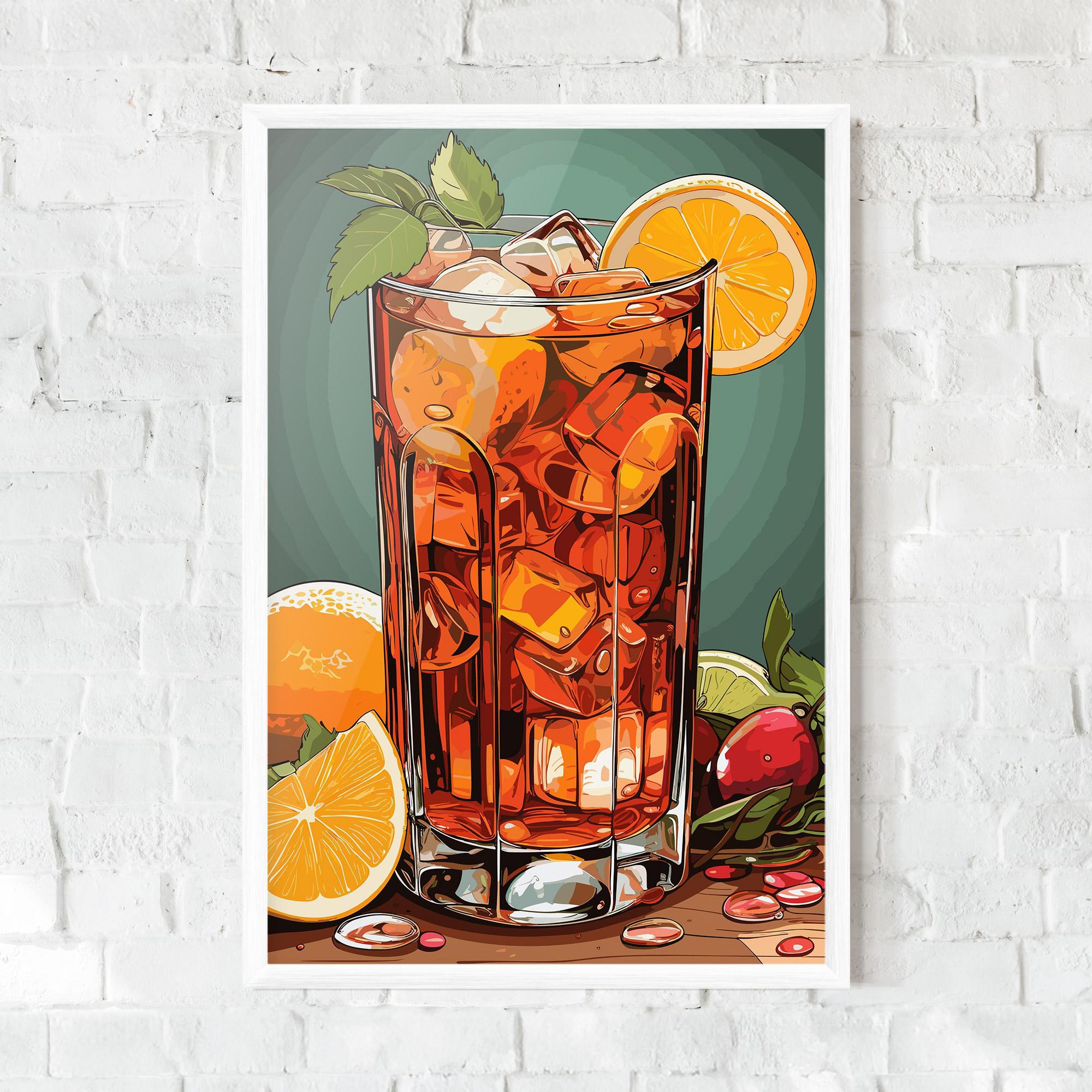 Рамкиран постер Brown Cocktail mockup 0