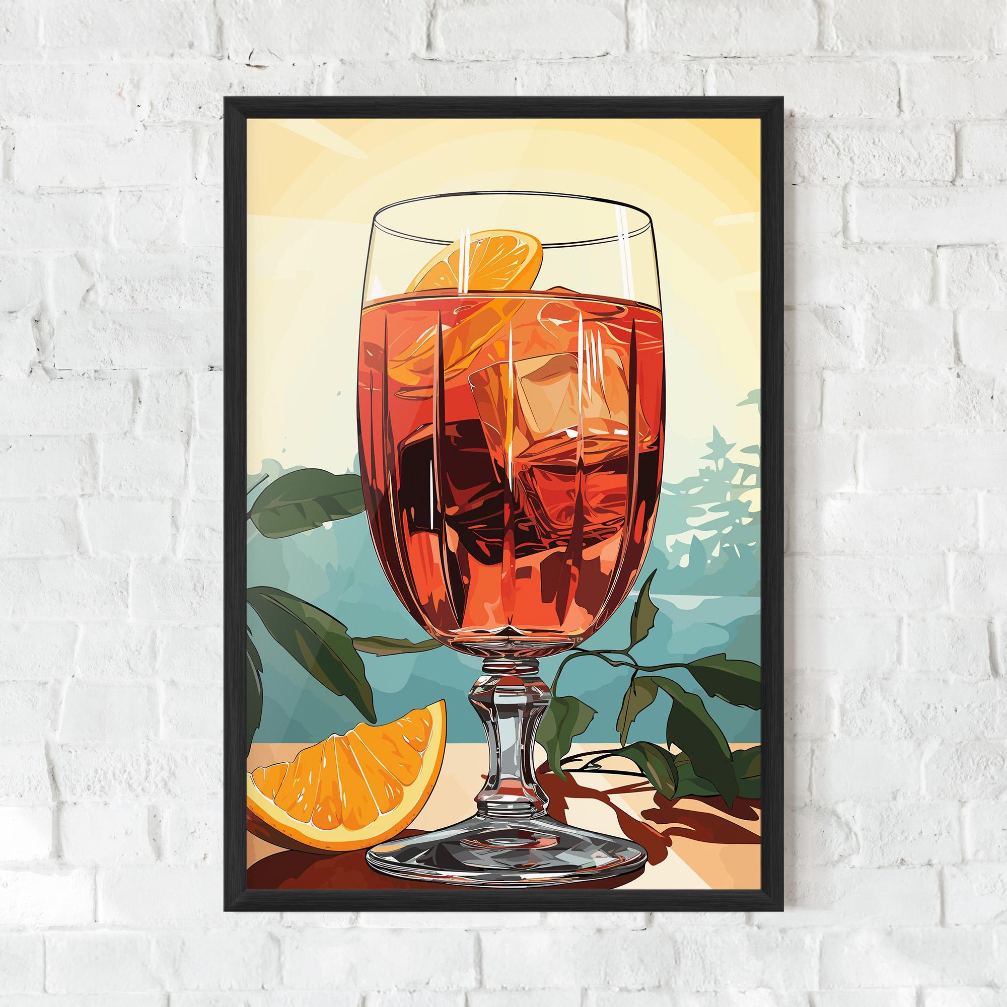 Рамкиран постер Sunrise Cocktail mockup 0