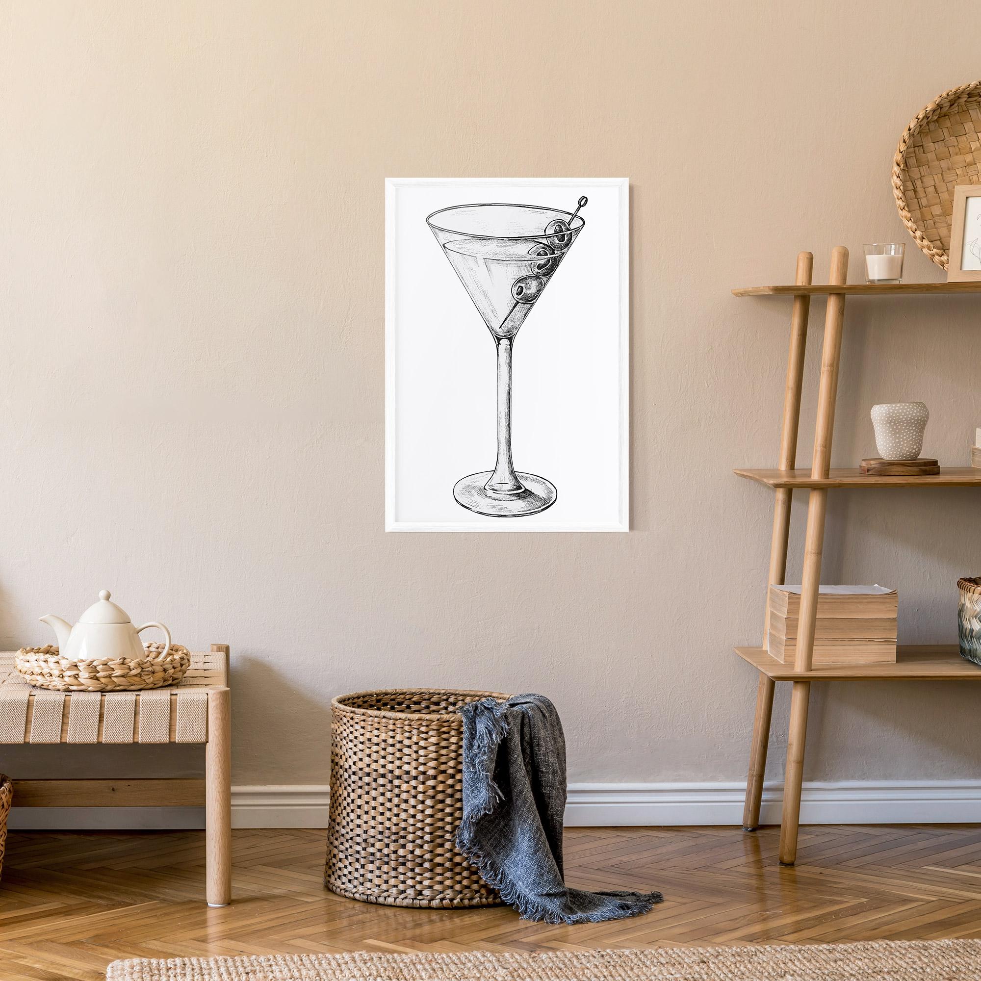 Рамкиран постер Hand Drawn Glass mockup 9