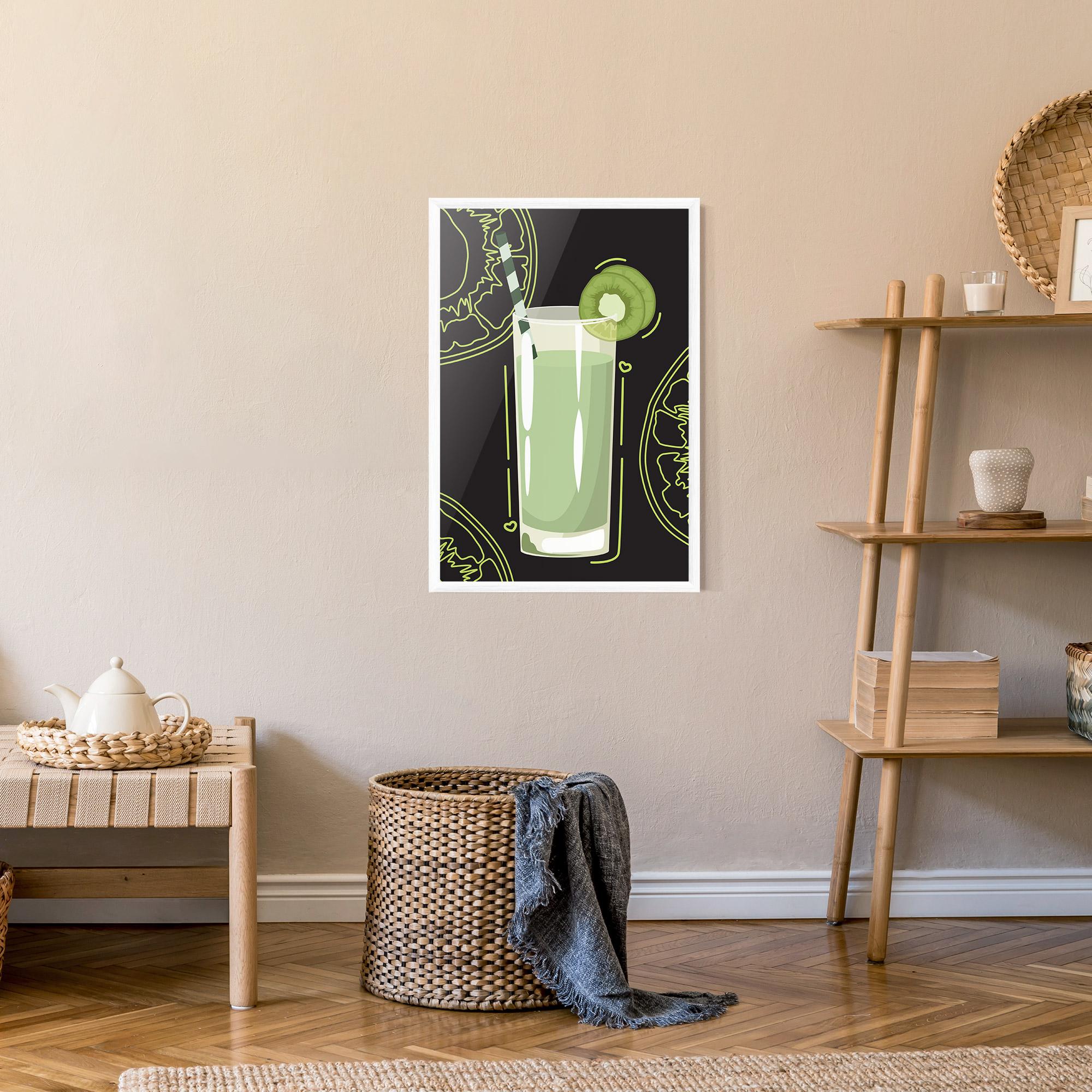 Рамкиран постер Kiwi Drink mockup 9