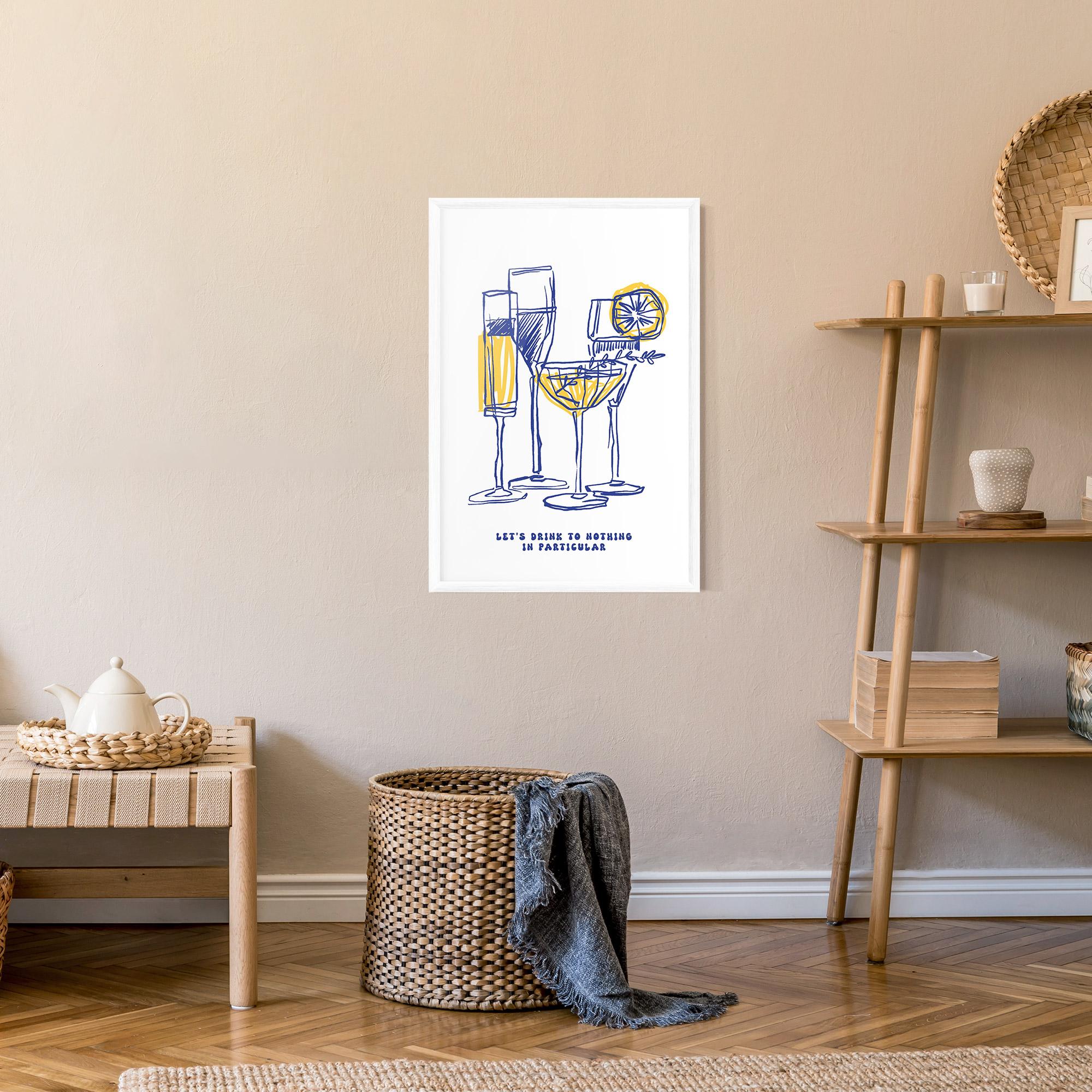 Рамкиран постер Lets Drink mockup 9