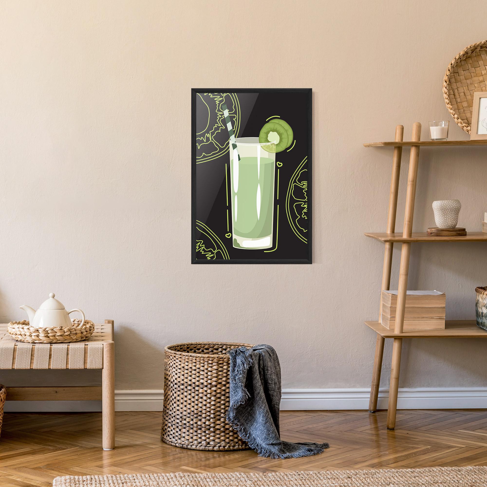 Рамкиран постер Kiwi Drink mockup 9
