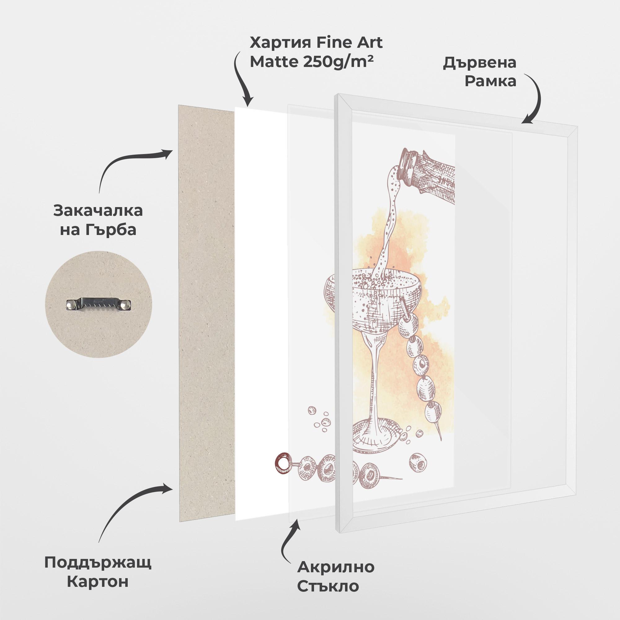 Рамкиран постер Cocktail mockup 1