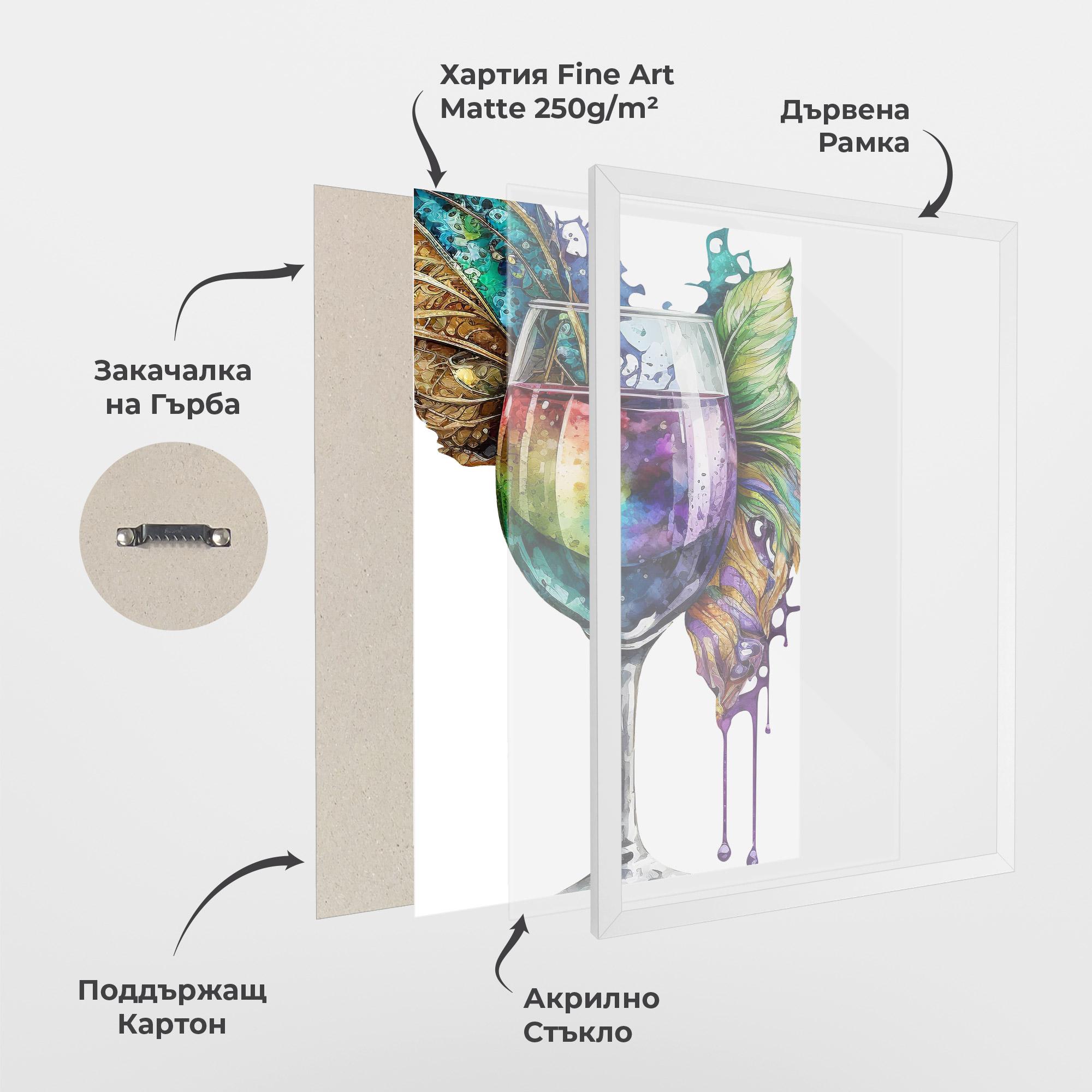 Рамкиран постер Colorful Drink mockup 1