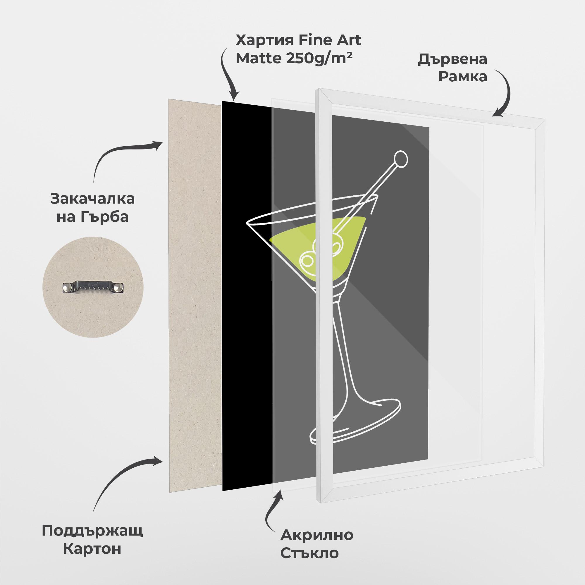 Рамкиран постер Glass mockup 1