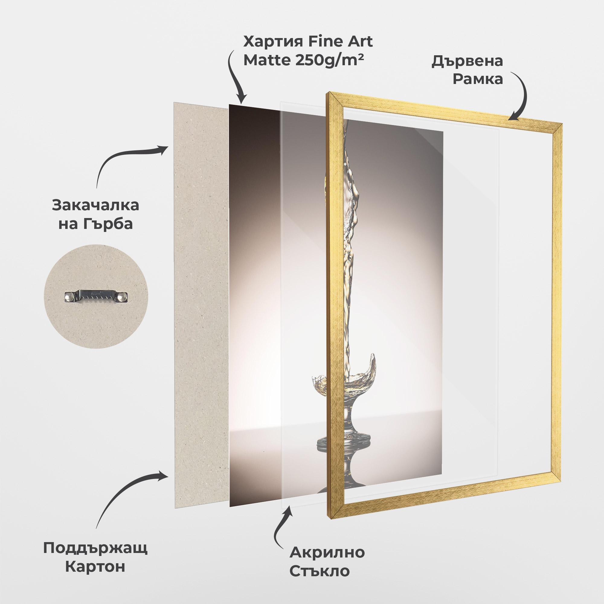 Рамкиран постер White Wine Splash mockup 1